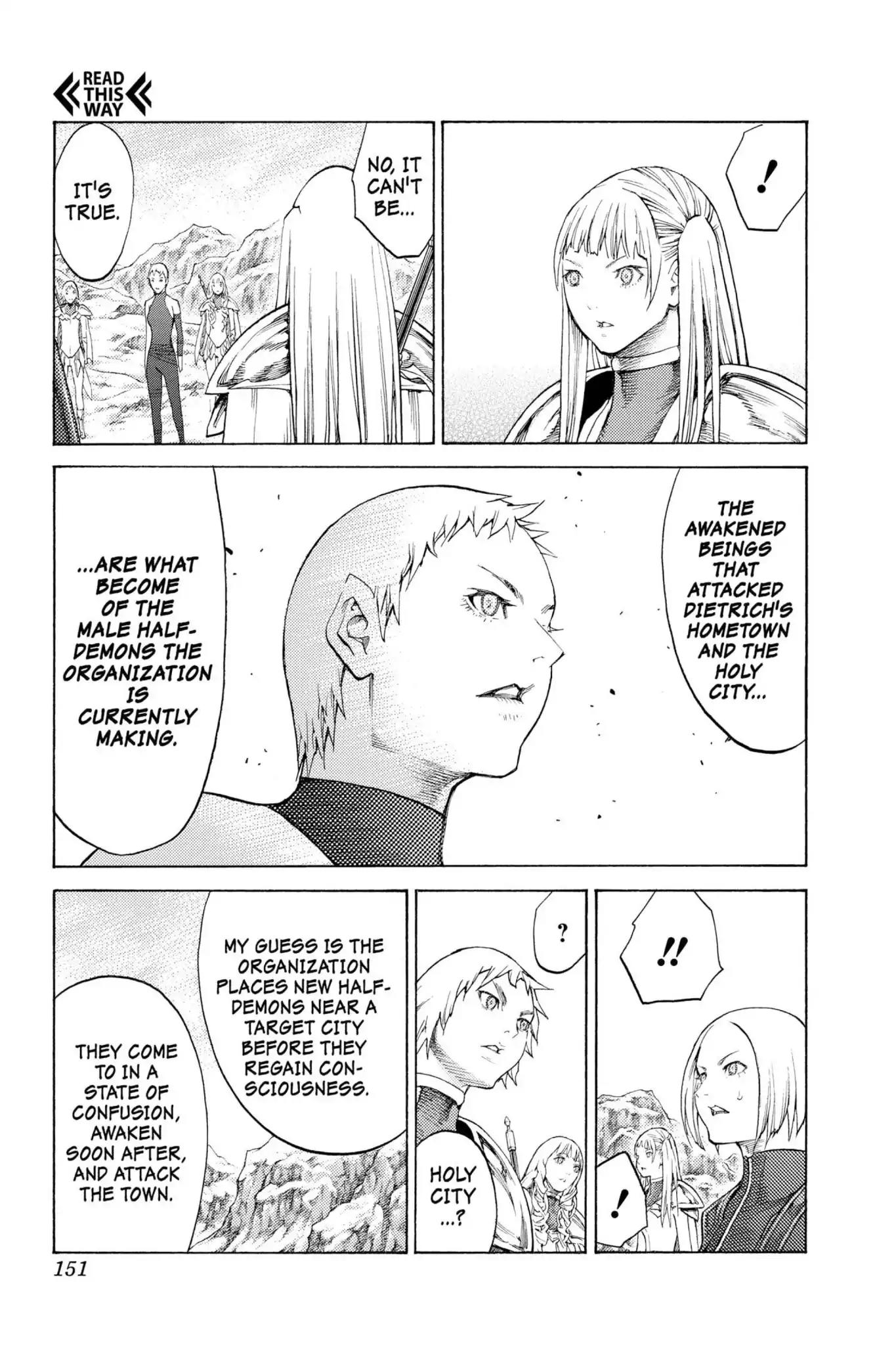 Claymore Chapter 112 page 24 - Chapter 112: Vol.20 Scene 112: Remains of the Demon Claw, Part 3