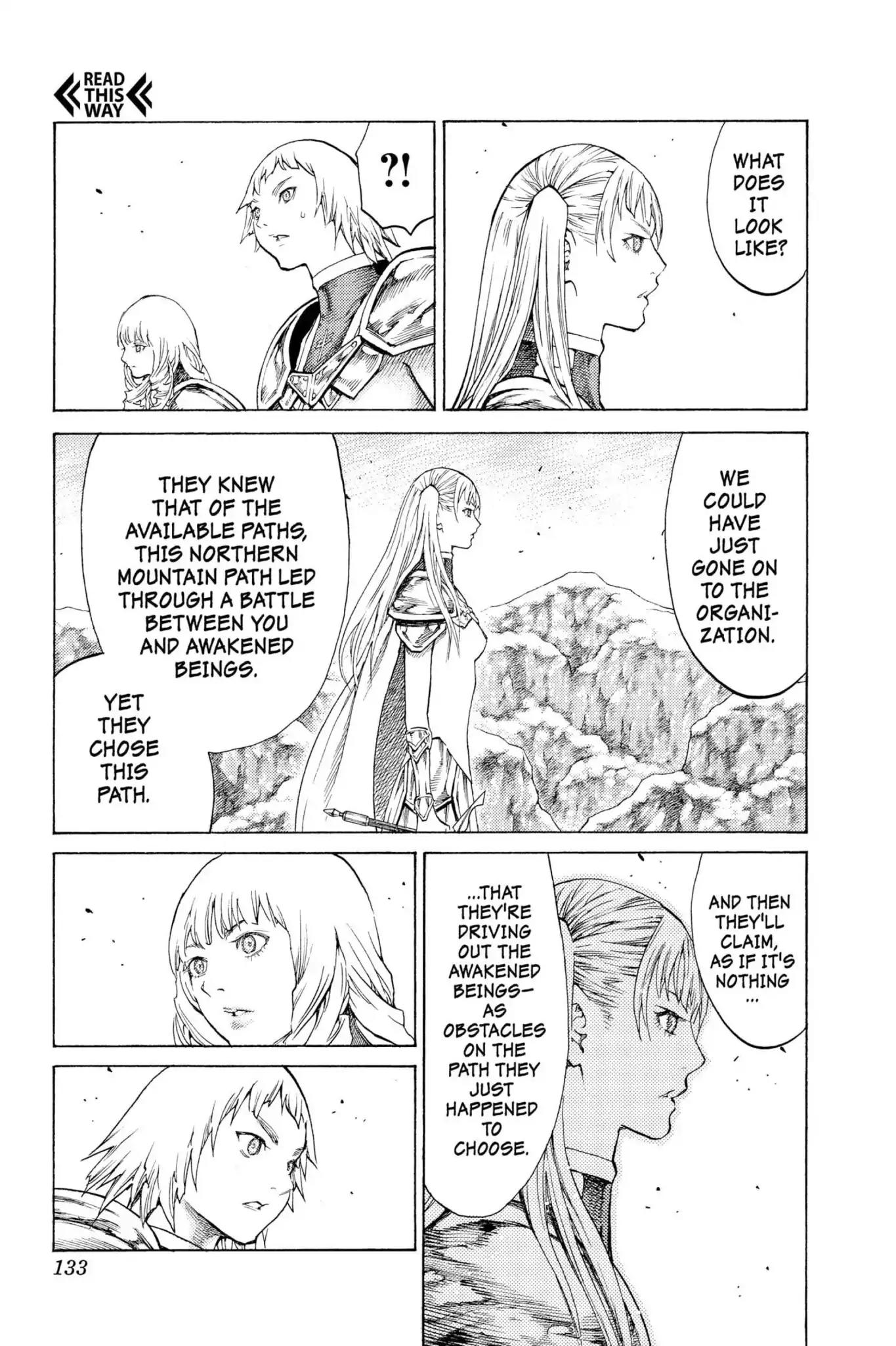 Claymore Chapter 112 page 6 - Chapter 112: Vol.20 Scene 112: Remains of the Demon Claw, Part 3