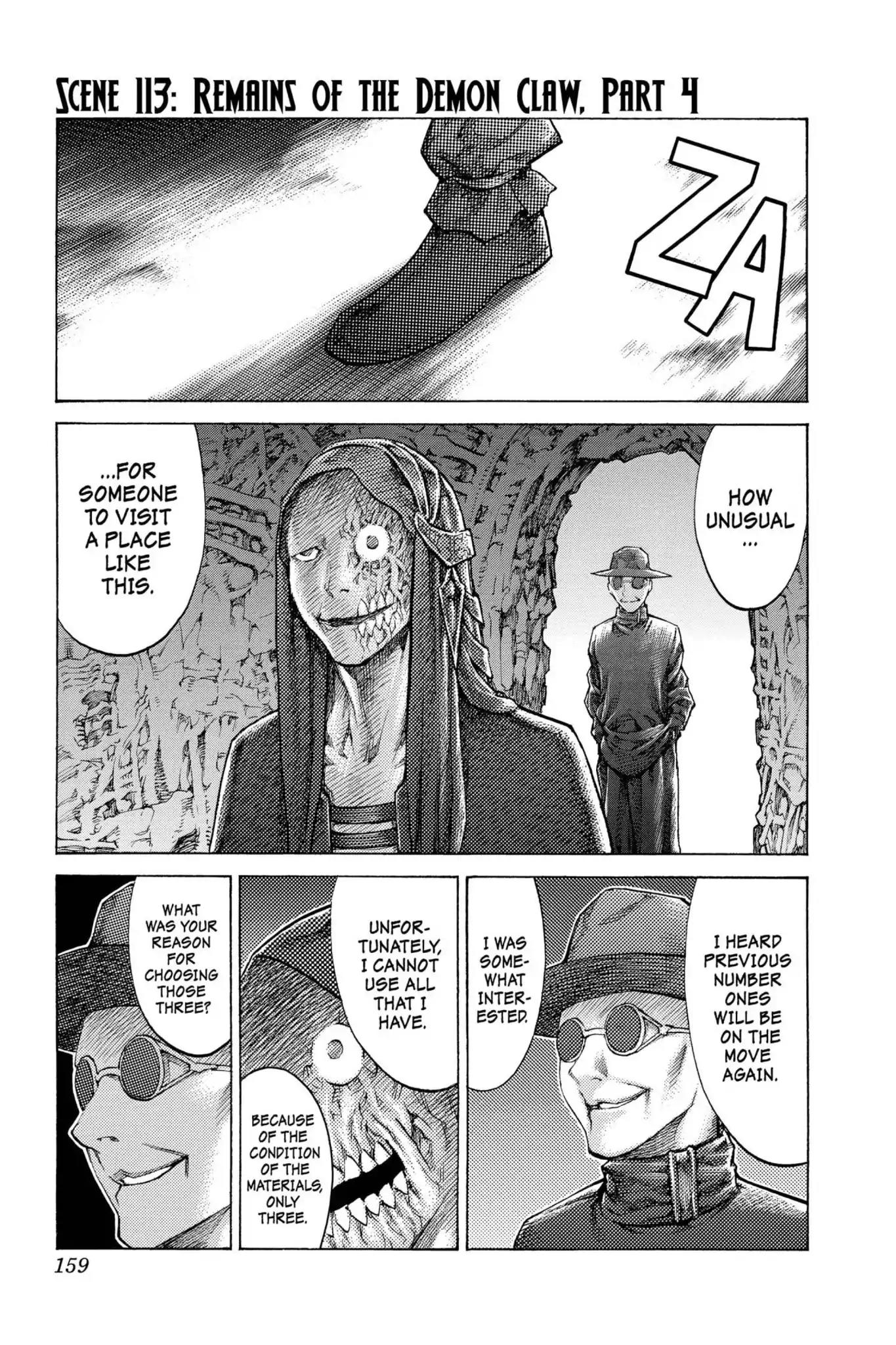 Claymore Chapter 113 page 1 - Chapter 113: Vol.20 Scene 113: Remains of the Demon Claw, Part 4
