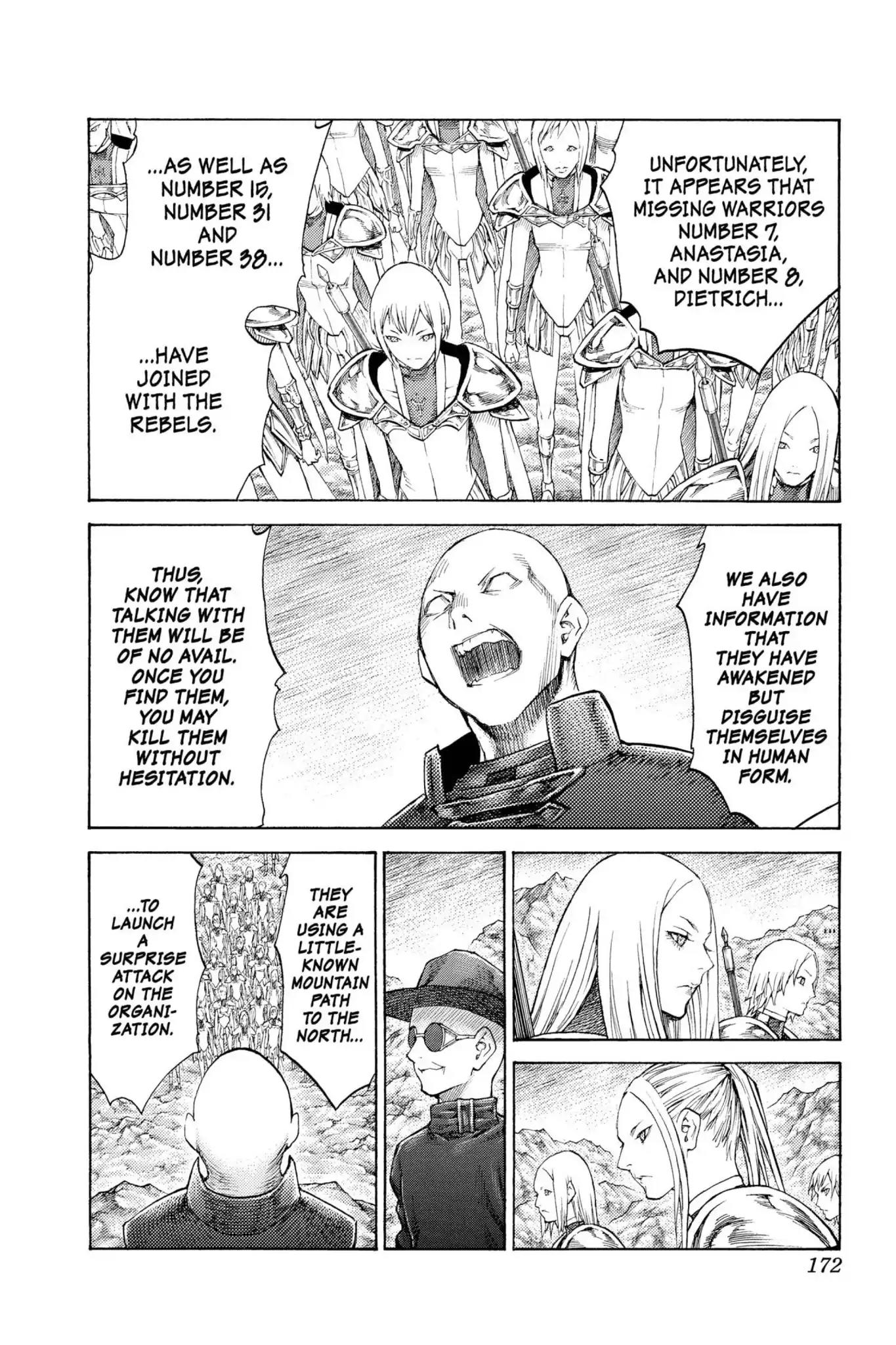 Claymore Chapter 113 page 12 - Chapter 113: Vol.20 Scene 113: Remains of the Demon Claw, Part 4