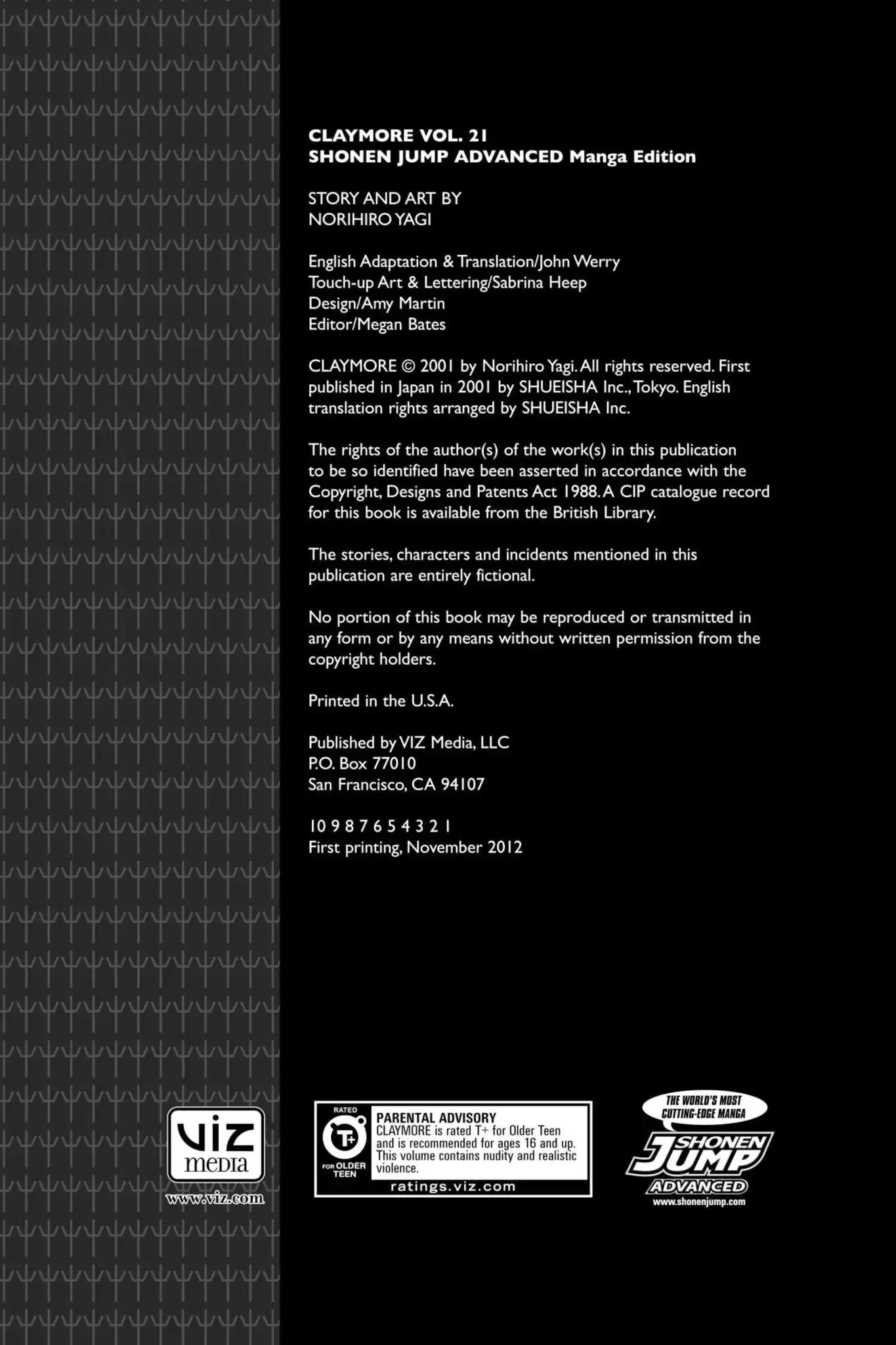 Claymore Chapter 114 page 3 - Chapter 114: Vol.21 Scene 114: Corpse of the Witch, Part 1
