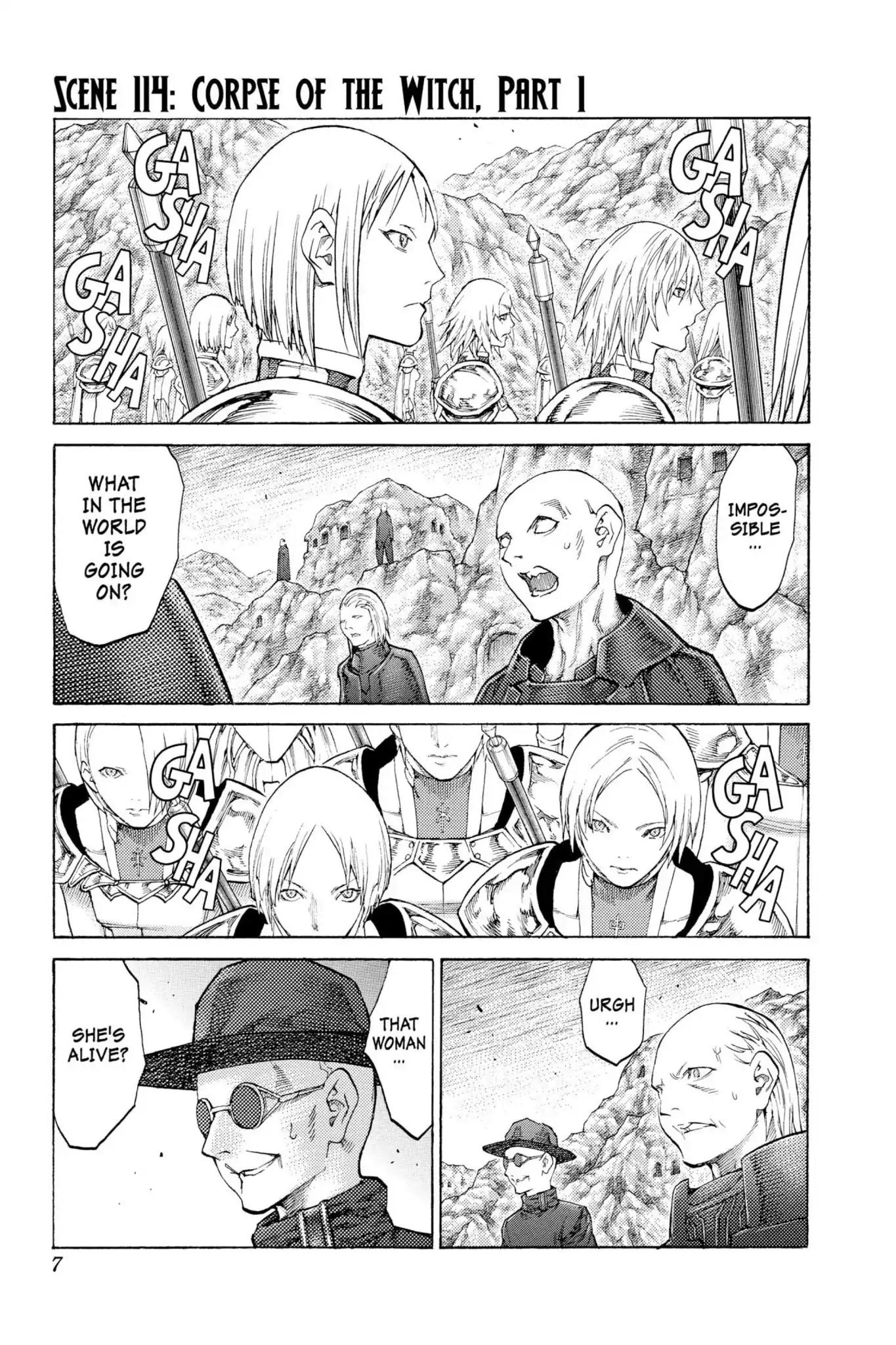 Claymore Chapter 114 page 7 - Chapter 114: Vol.21 Scene 114: Corpse of the Witch, Part 1