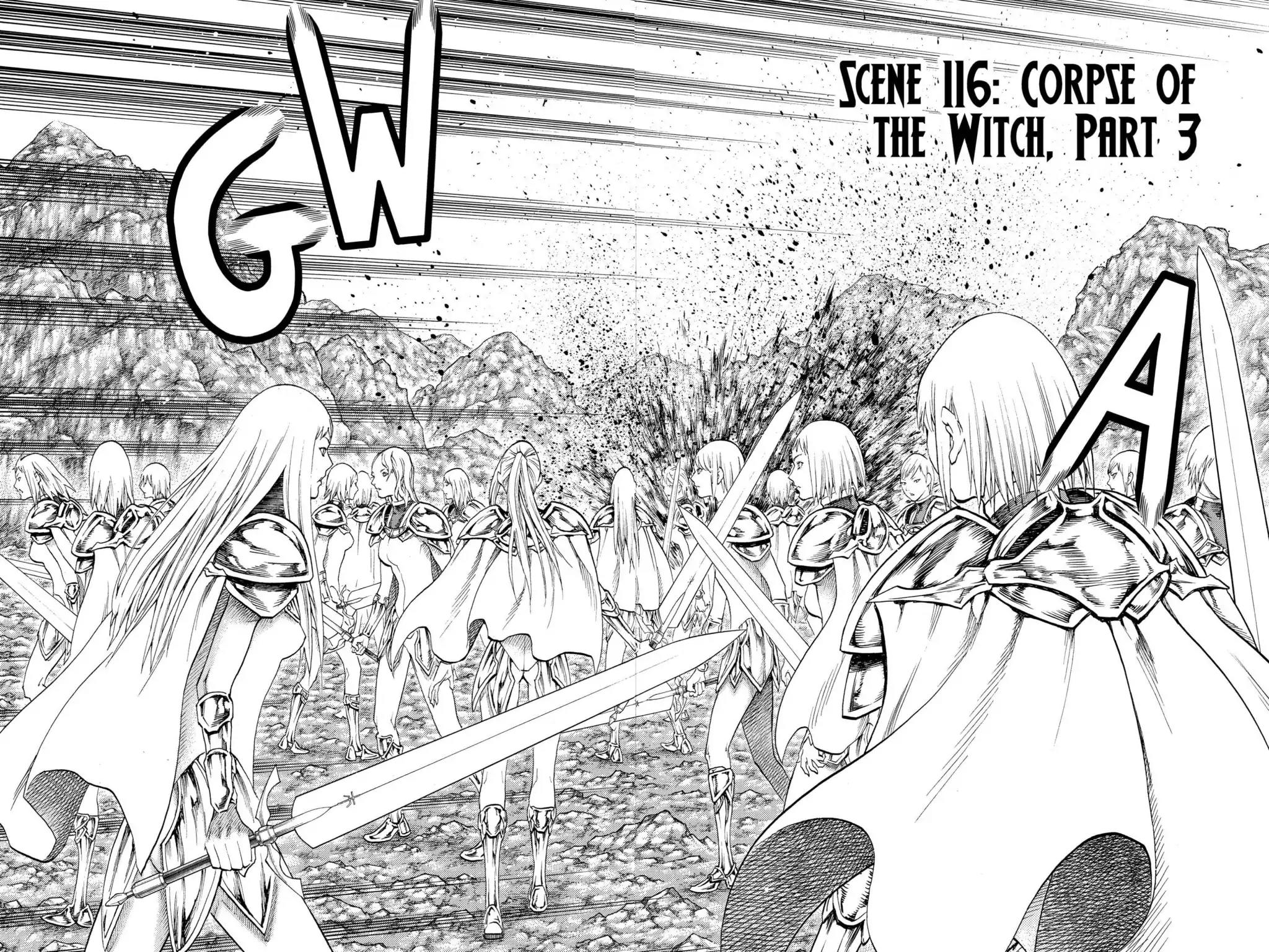 Claymore Chapter 116 page 2 - Chapter 116: Vol.21 Scene 116: Corpse of the Witch, Part 3