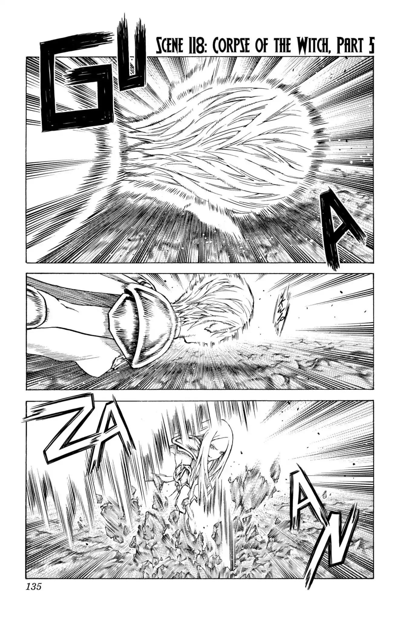 Claymore Chapter 118 page 1 - Chapter 118: Vol.21 Scene 118: Corpse of the Witch, Part 5