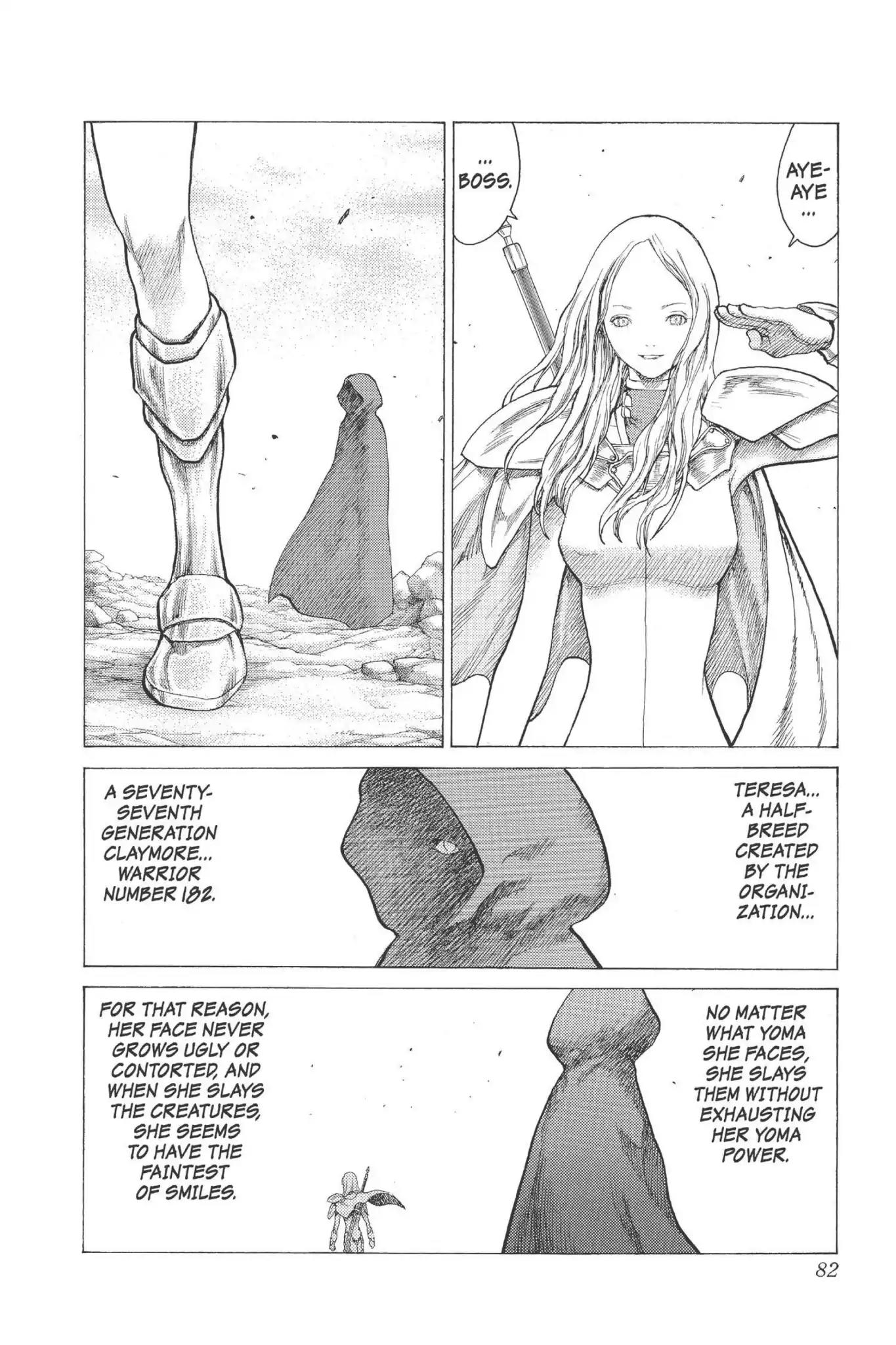 Claymore Chapter 12 page 11 - Chapter 12: Vol.3 Scene 12: Teresa of the Faint Smile, Part 1