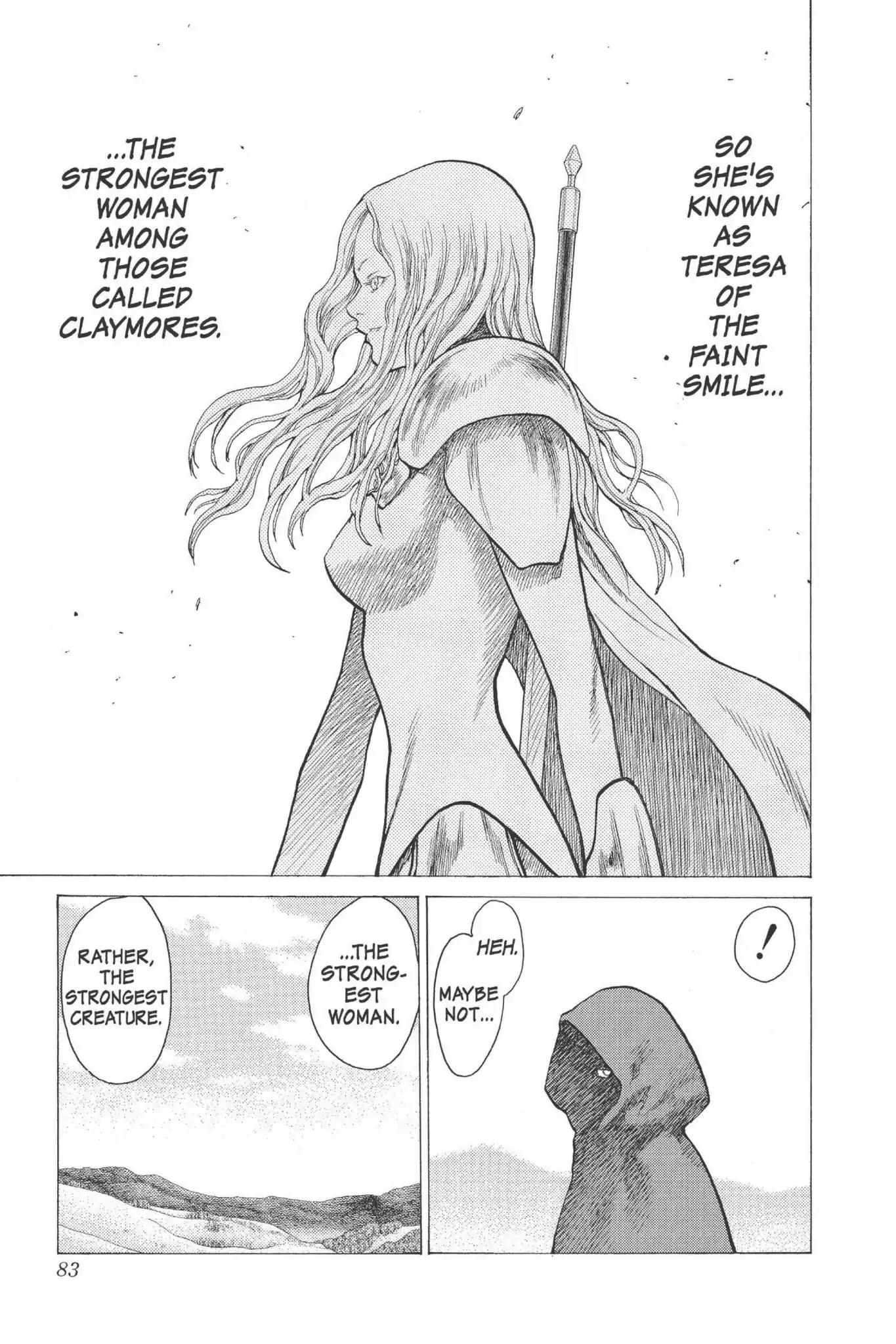 Claymore Chapter 12 page 12 - Chapter 12: Vol.3 Scene 12: Teresa of the Faint Smile, Part 1