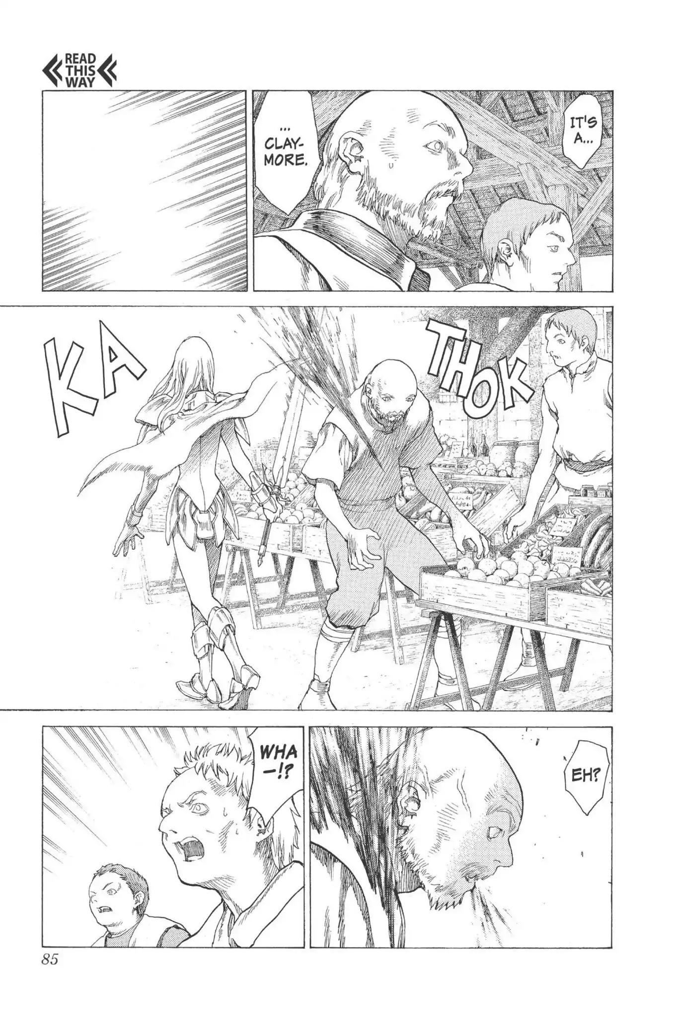 Claymore Chapter 12 page 14 - Chapter 12: Vol.3 Scene 12: Teresa of the Faint Smile, Part 1