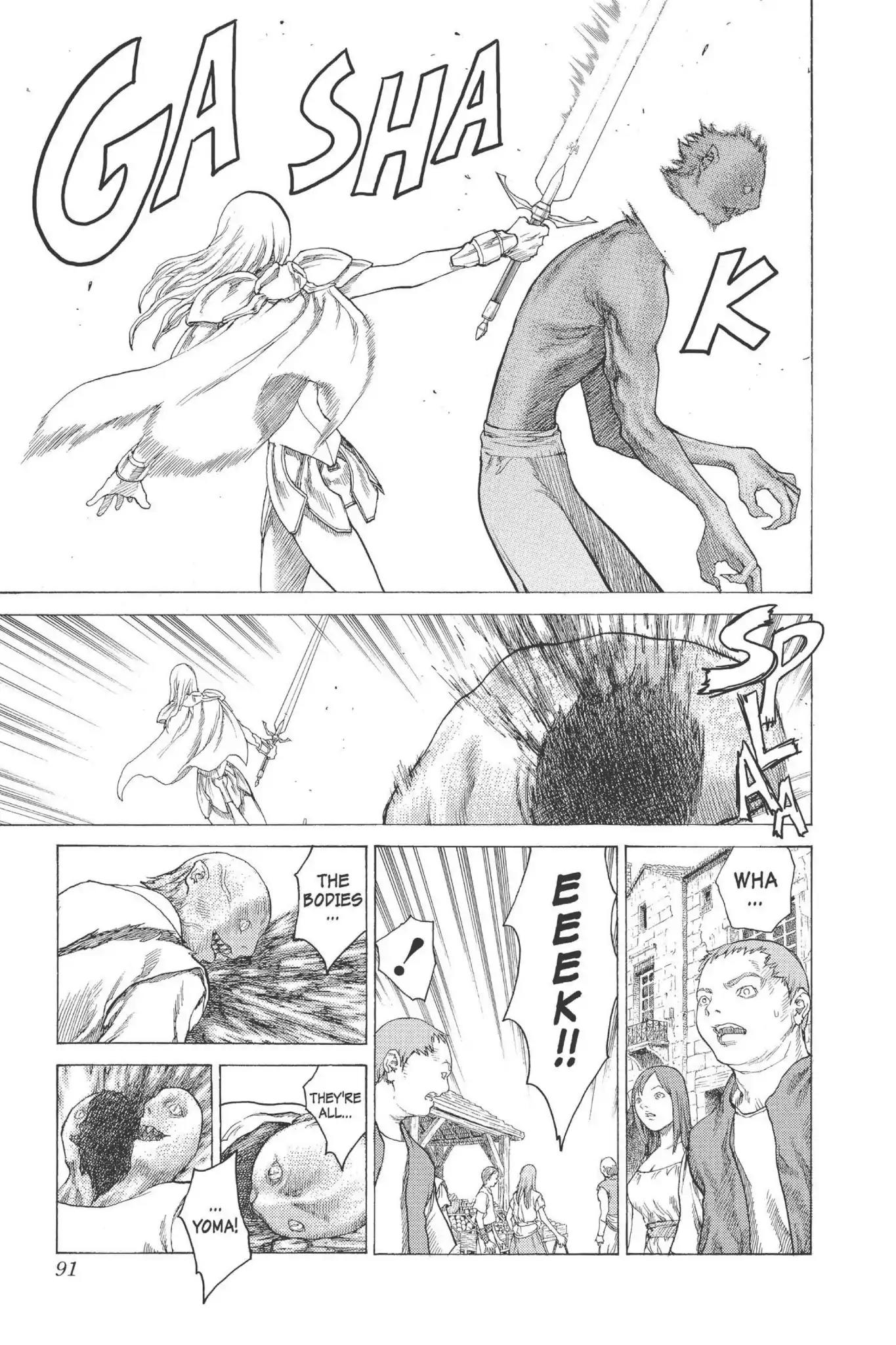Claymore Chapter 12 page 20 - Chapter 12: Vol.3 Scene 12: Teresa of the Faint Smile, Part 1