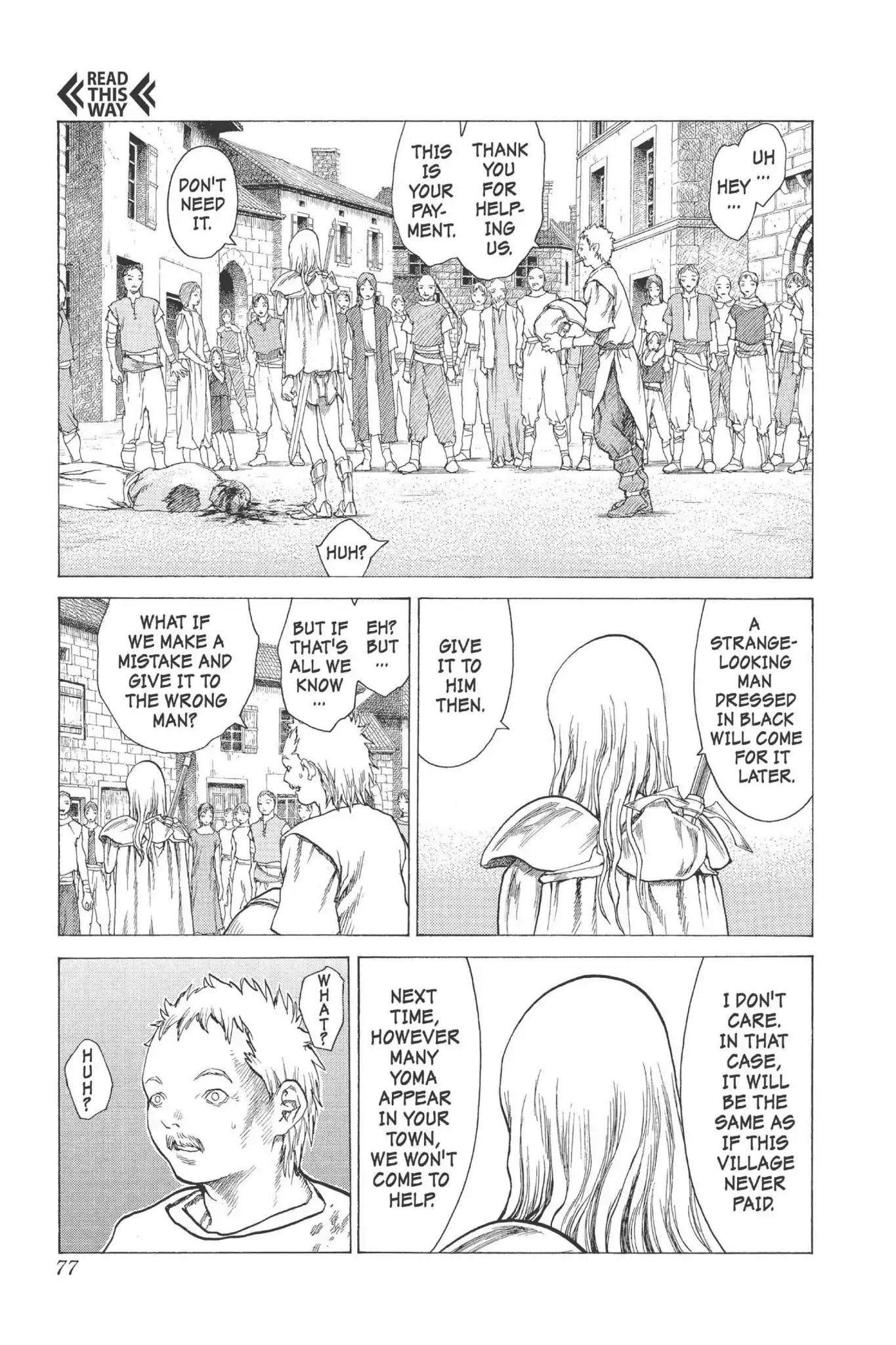 Claymore Chapter 12 page 6 - Chapter 12: Vol.3 Scene 12: Teresa of the Faint Smile, Part 1