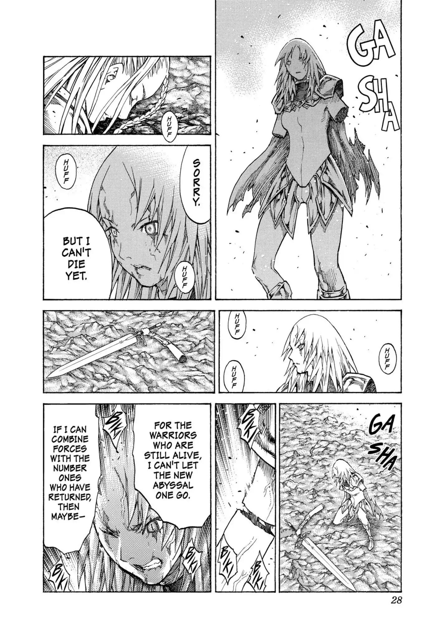 Claymore Chapter 120 page 27 - Chapter 120: Vol.22 Scene 120: Claws and Fangs of the Abyss, Part 1