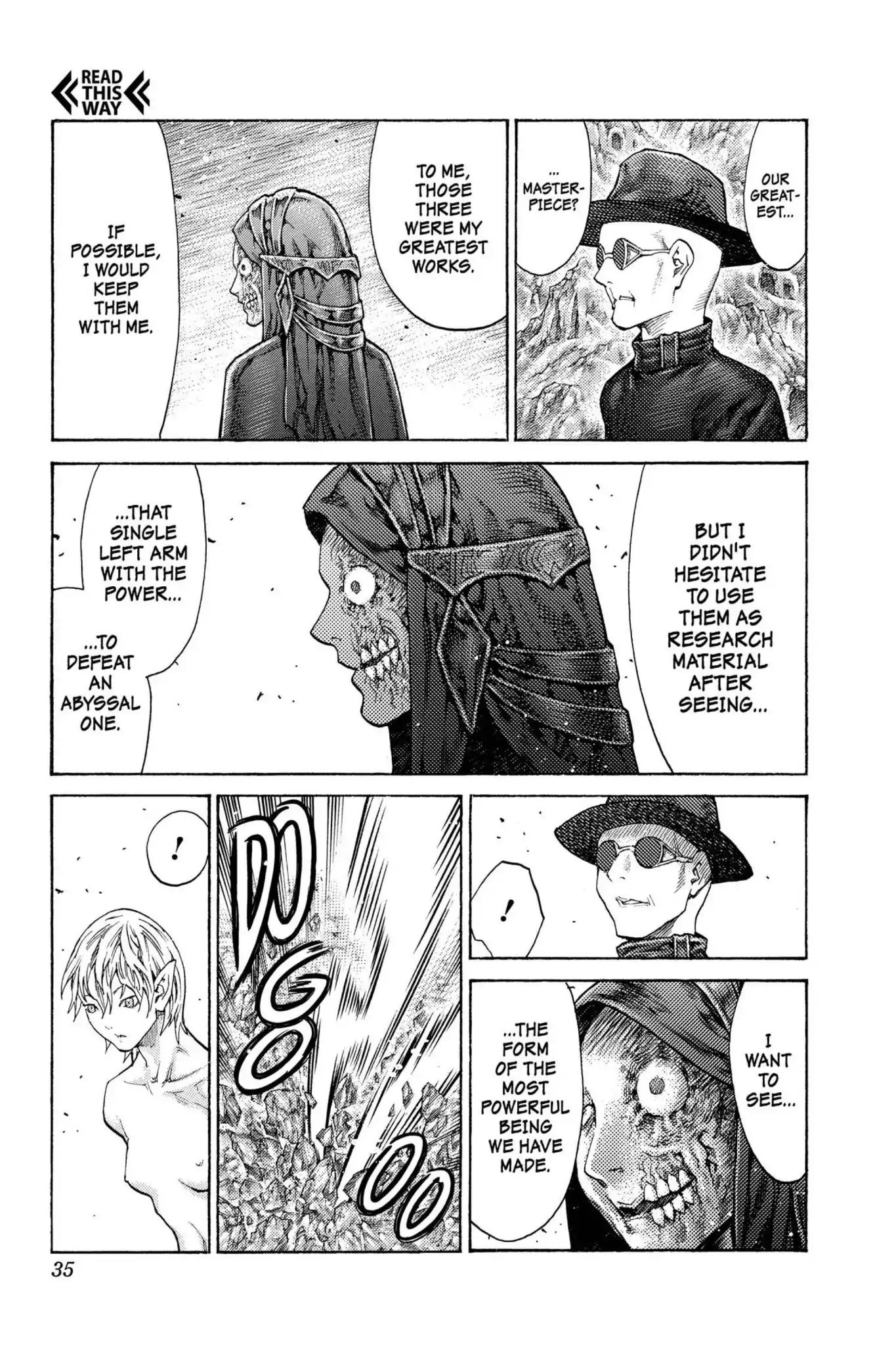 Claymore Chapter 120 page 34 - Chapter 120: Vol.22 Scene 120: Claws and Fangs of the Abyss, Part 1