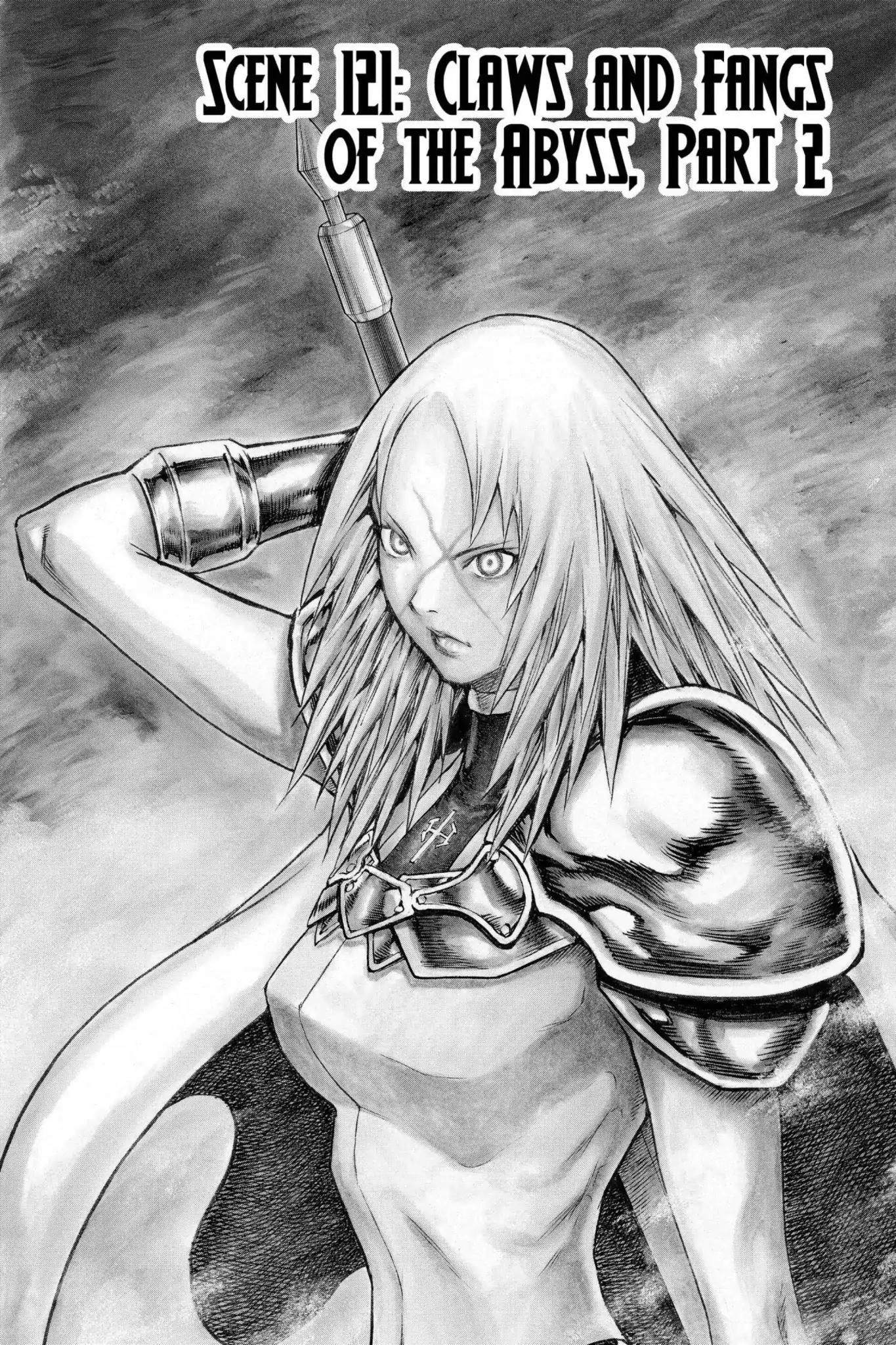 Claymore Chapter 121 page 1 - Chapter 121: Vol.22 Scene 121: Claws and Fangs of the Abyss, Part 2
