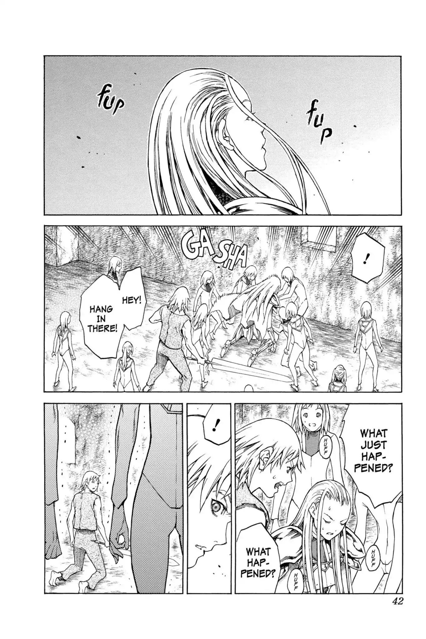 Claymore Chapter 121 page 4 - Chapter 121: Vol.22 Scene 121: Claws and Fangs of the Abyss, Part 2