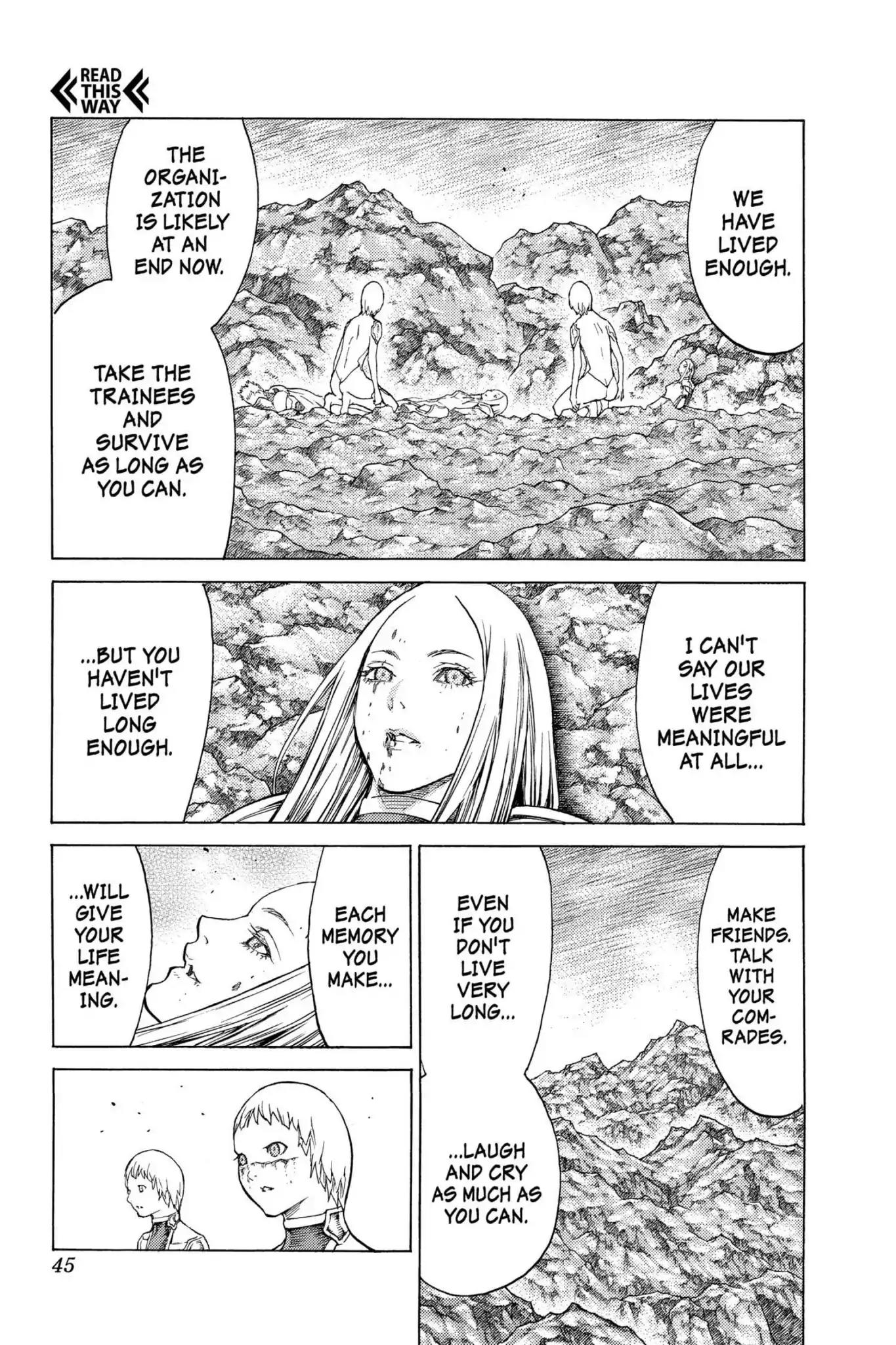 Claymore Chapter 121 page 7 - Chapter 121: Vol.22 Scene 121: Claws and Fangs of the Abyss, Part 2