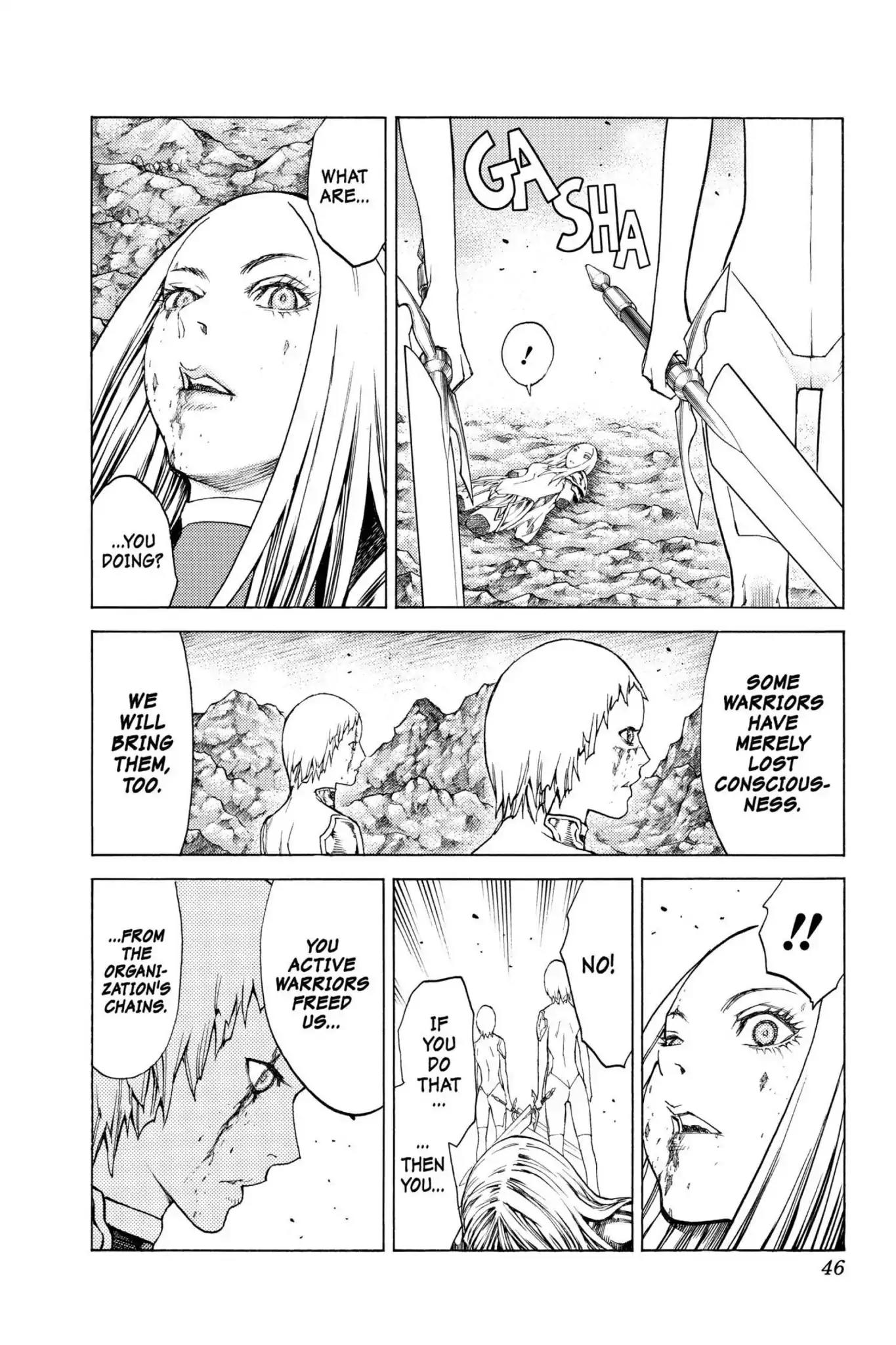 Claymore Chapter 121 page 8 - Chapter 121: Vol.22 Scene 121: Claws and Fangs of the Abyss, Part 2