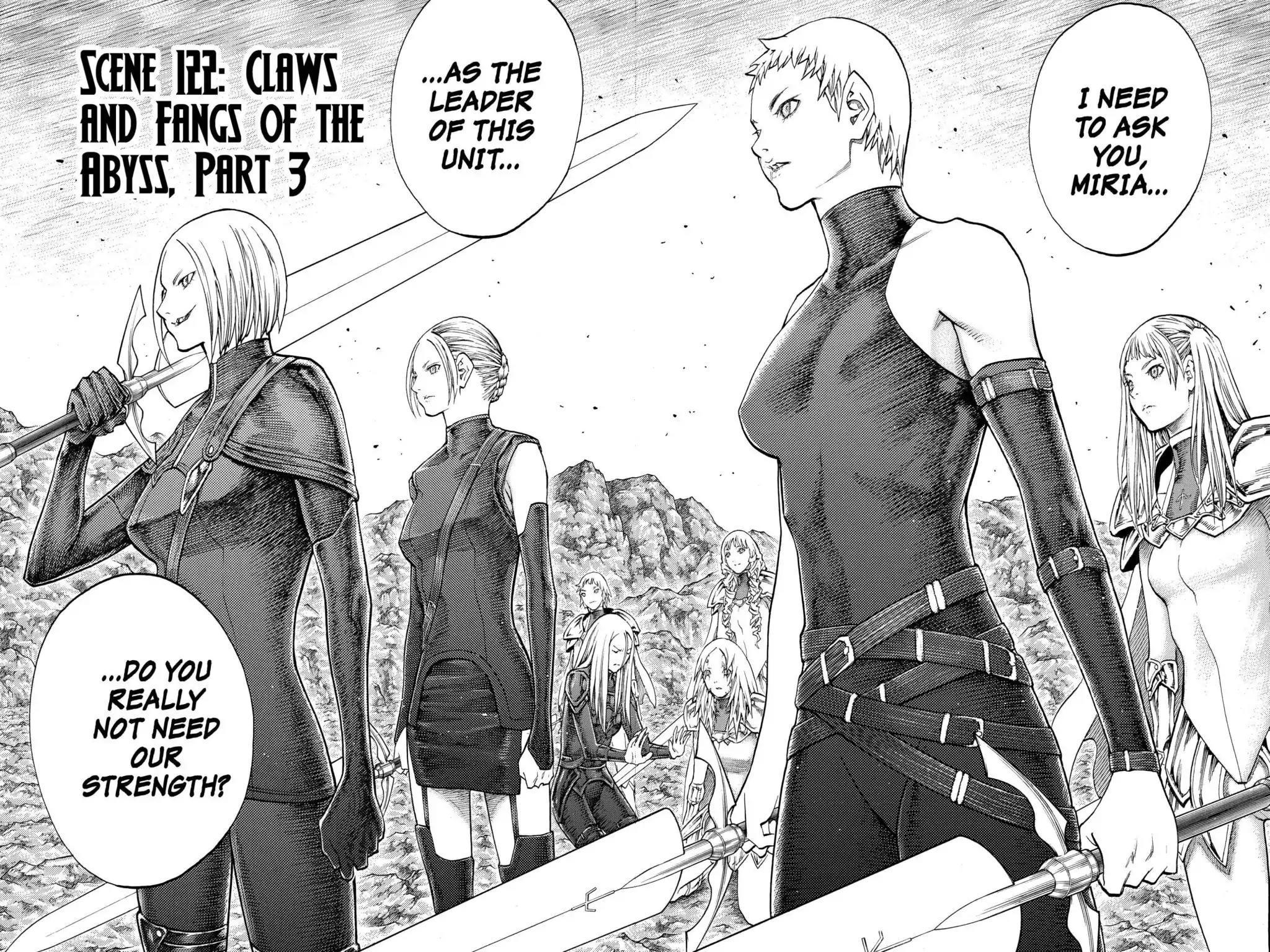 Claymore Chapter 122 page 2 - Chapter 122: Vol.22 Scene 122: Claws and Fangs of the Abyss, Part 3