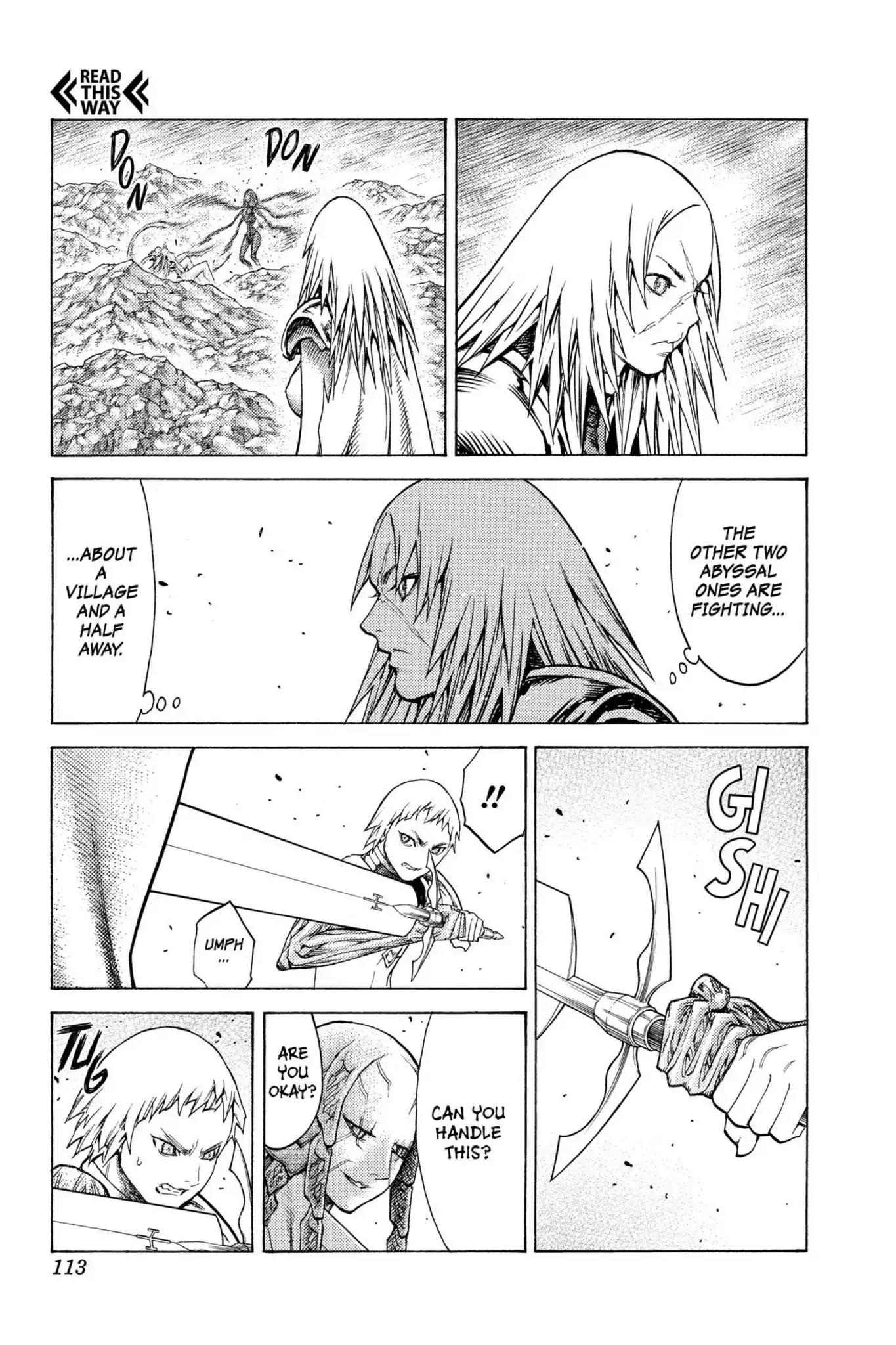 Claymore Chapter 123 page 19 - Chapter 123: Vol.22 Scene 123: Claws and Fangs of the Abyss, Part 4