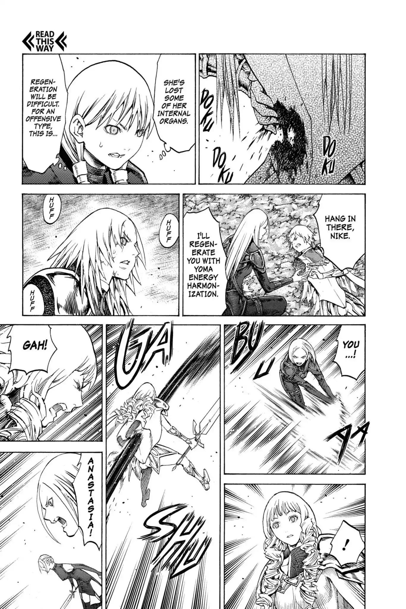 Claymore Chapter 123 page 5 - Chapter 123: Vol.22 Scene 123: Claws and Fangs of the Abyss, Part 4