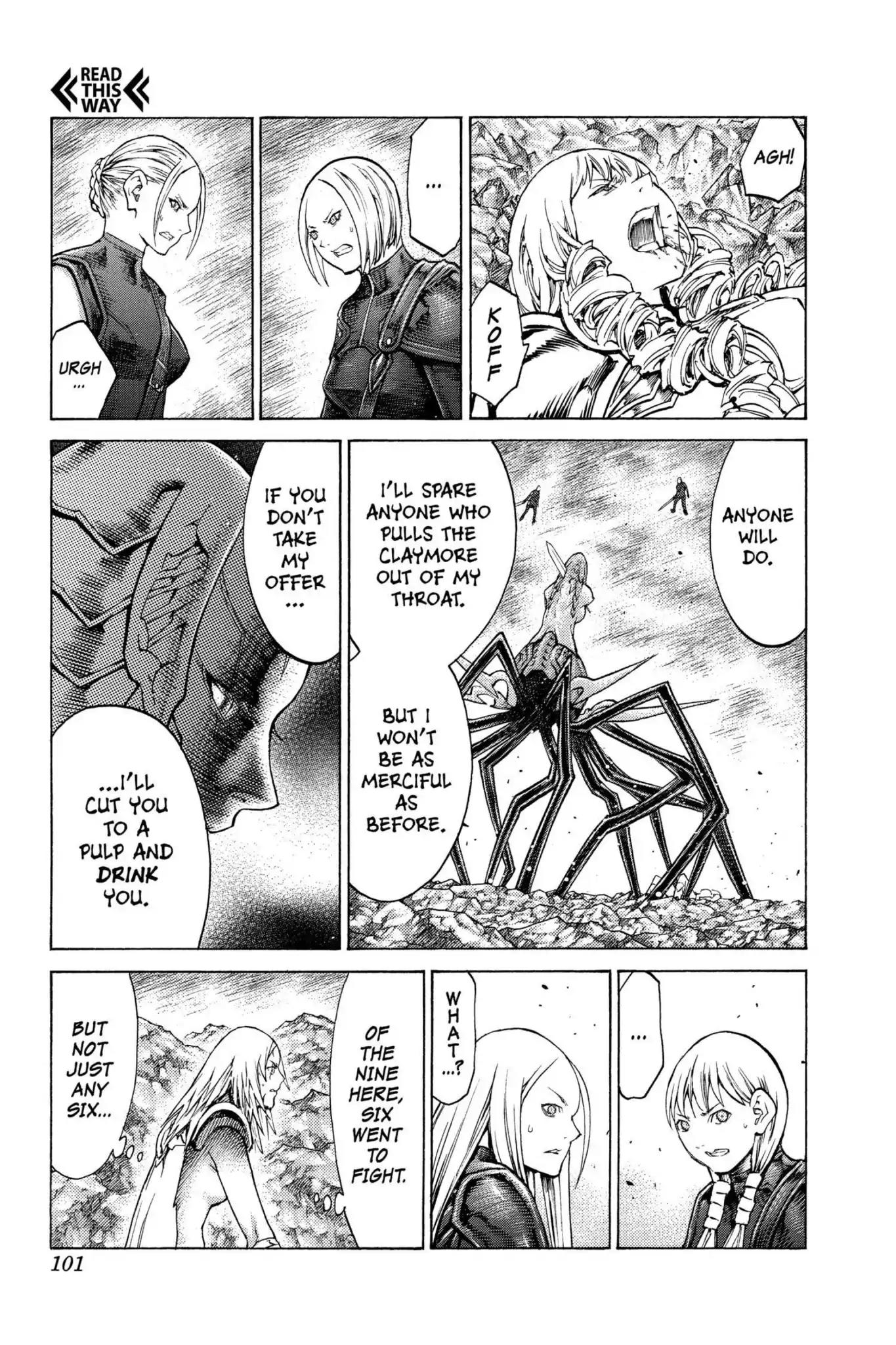 Claymore Chapter 123 page 7 - Chapter 123: Vol.22 Scene 123: Claws and Fangs of the Abyss, Part 4