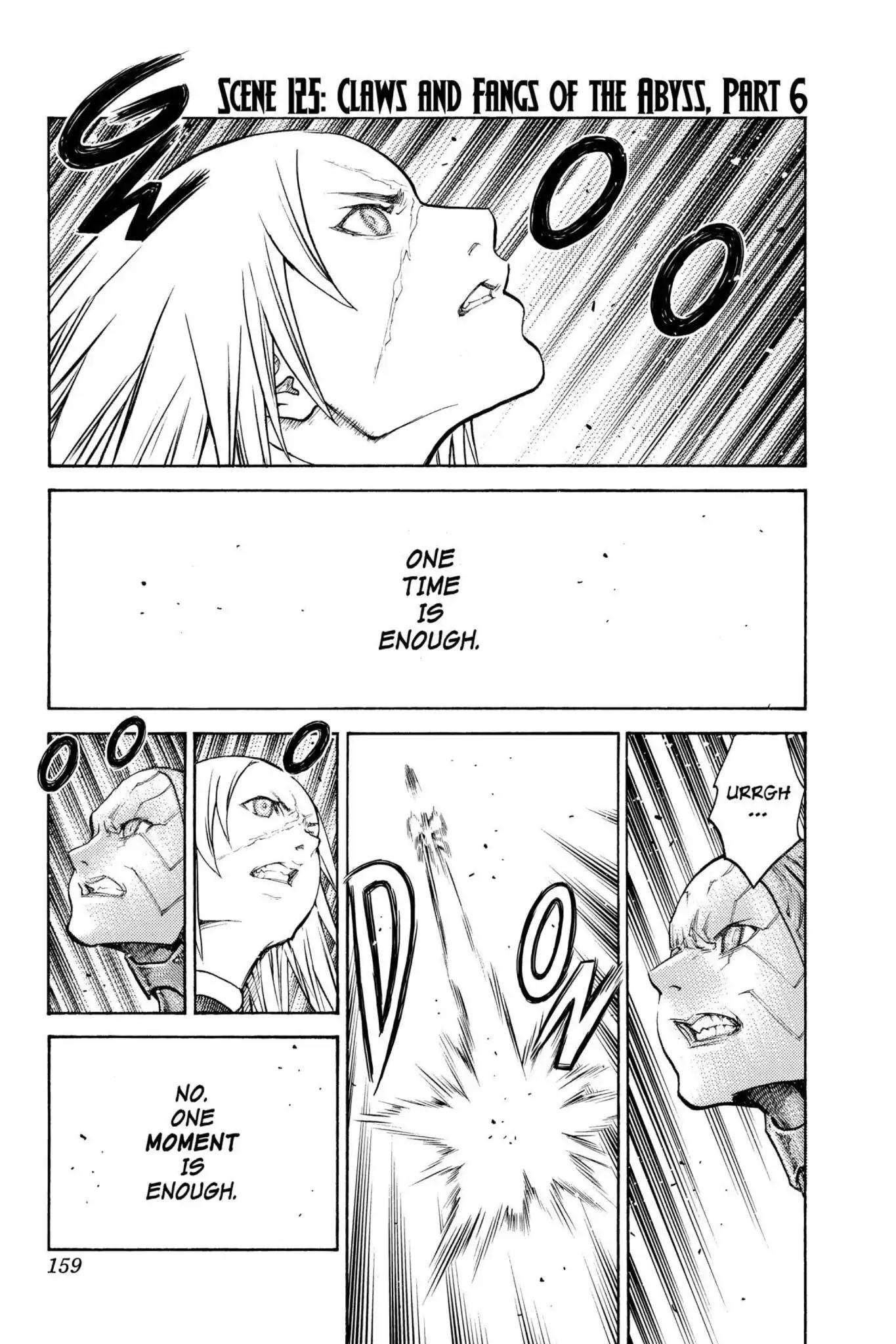 Claymore Chapter 125 page 1 - Chapter 125: Vol.22 Scene 125: Claws and Fangs of the Abyss, Part 6