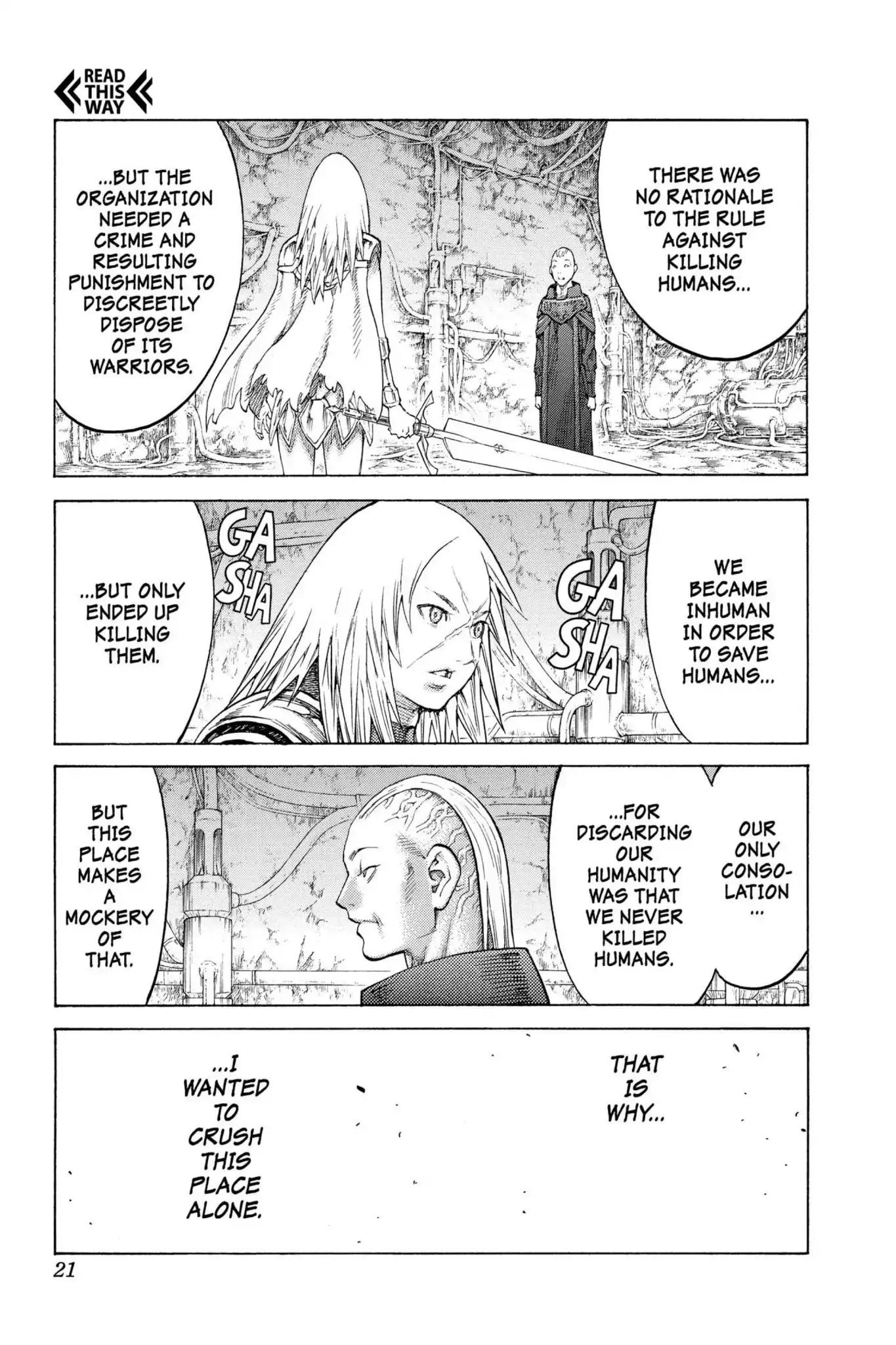 Claymore Chapter 126 page 19 - Chapter 126: Vol.23 Scene 126: Claws and Fangs of the Abyss, Part 7