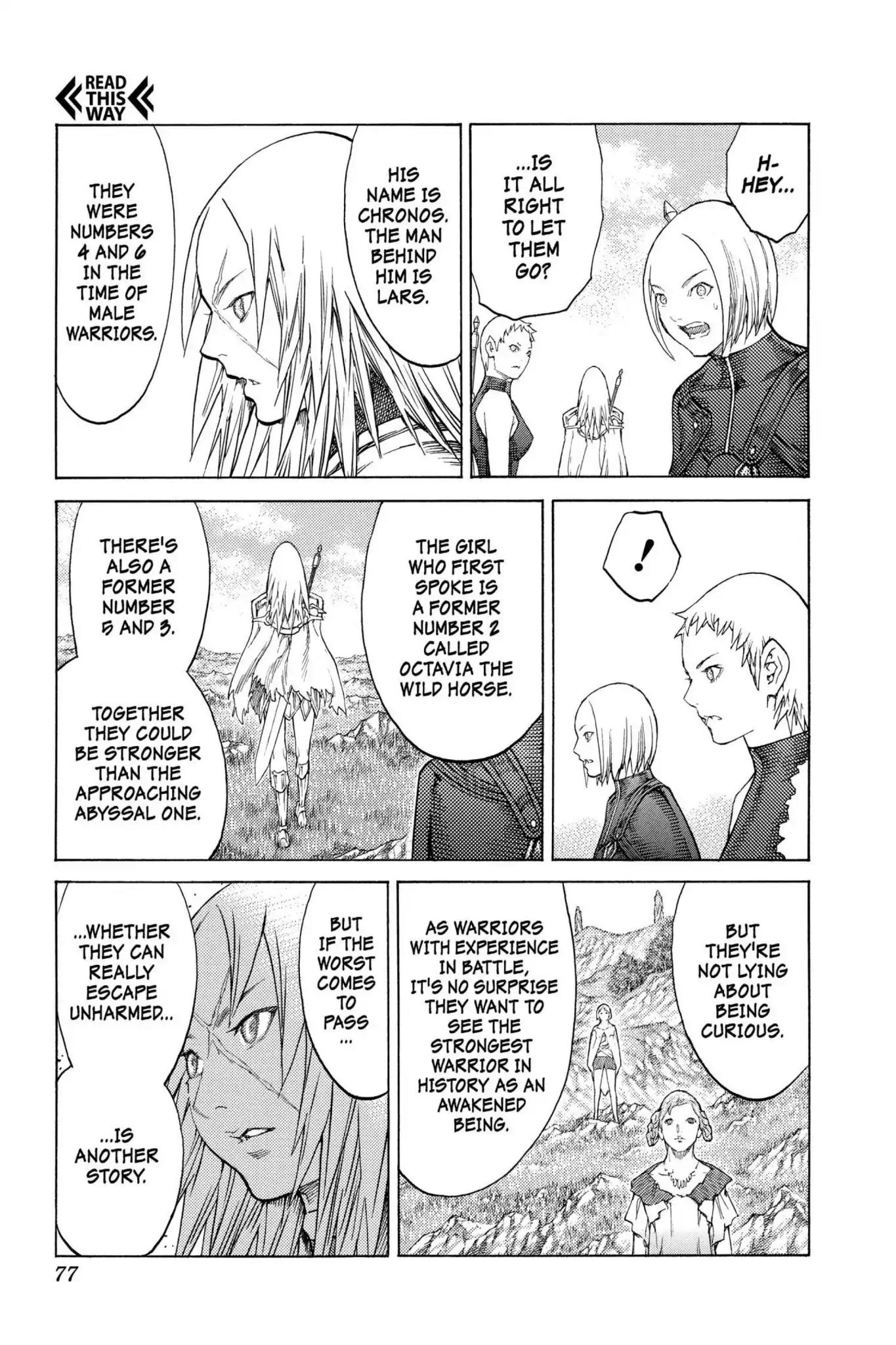 Claymore Chapter 128 page 12 - Chapter 128: Vol.23 Scene 128: Mark of the Warrior, Part 1
