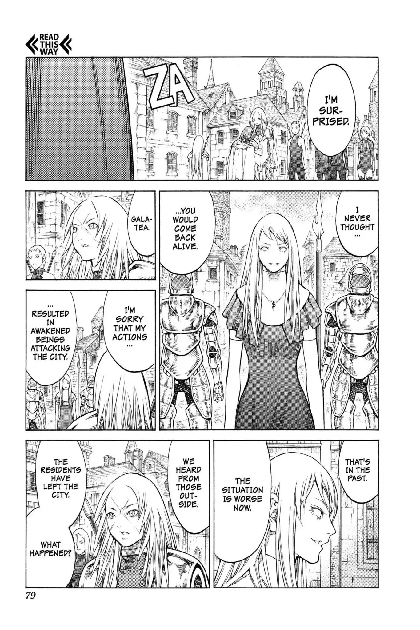 Claymore Chapter 128 page 14 - Chapter 128: Vol.23 Scene 128: Mark of the Warrior, Part 1