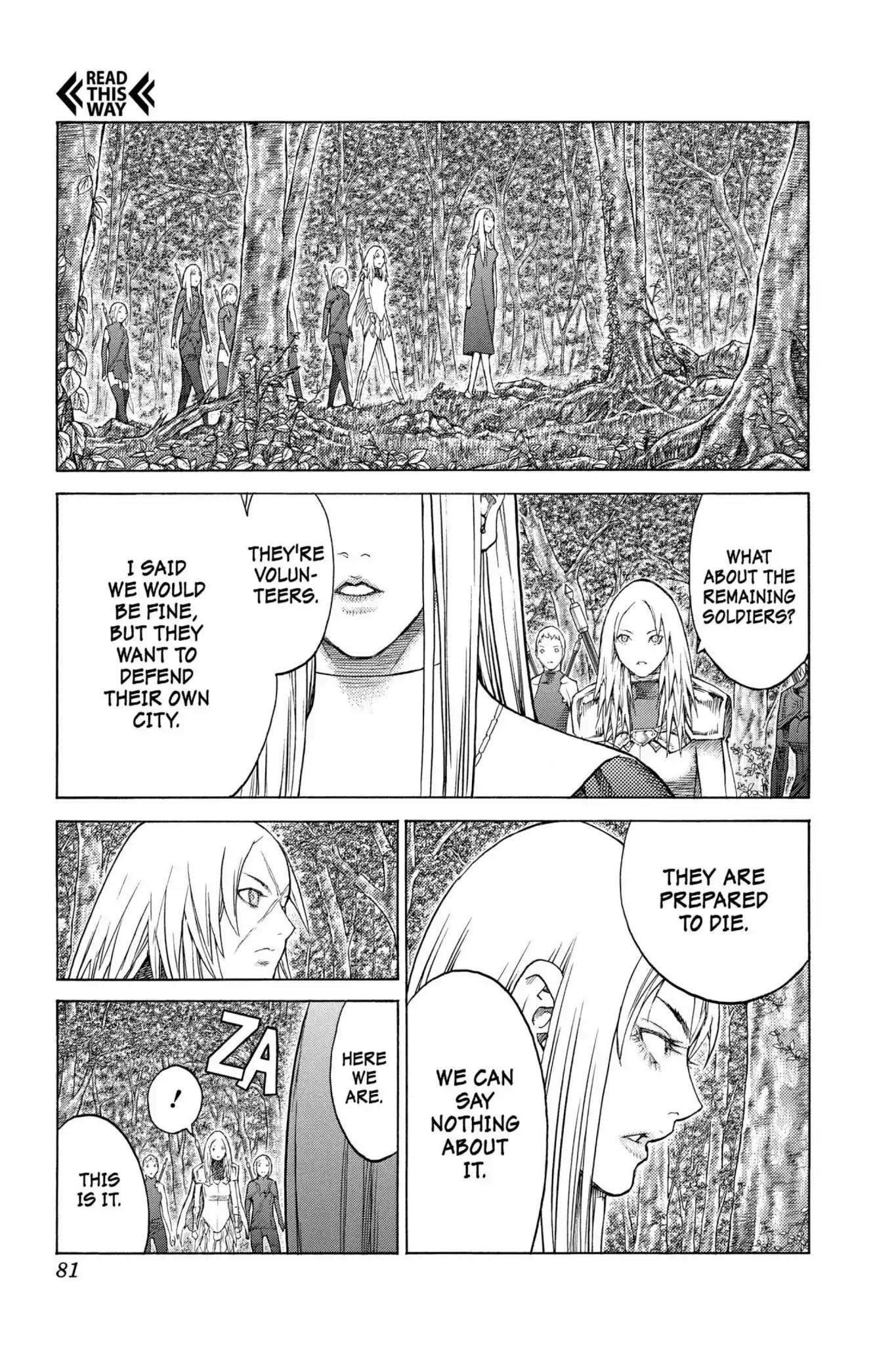 Claymore Chapter 128 page 16 - Chapter 128: Vol.23 Scene 128: Mark of the Warrior, Part 1