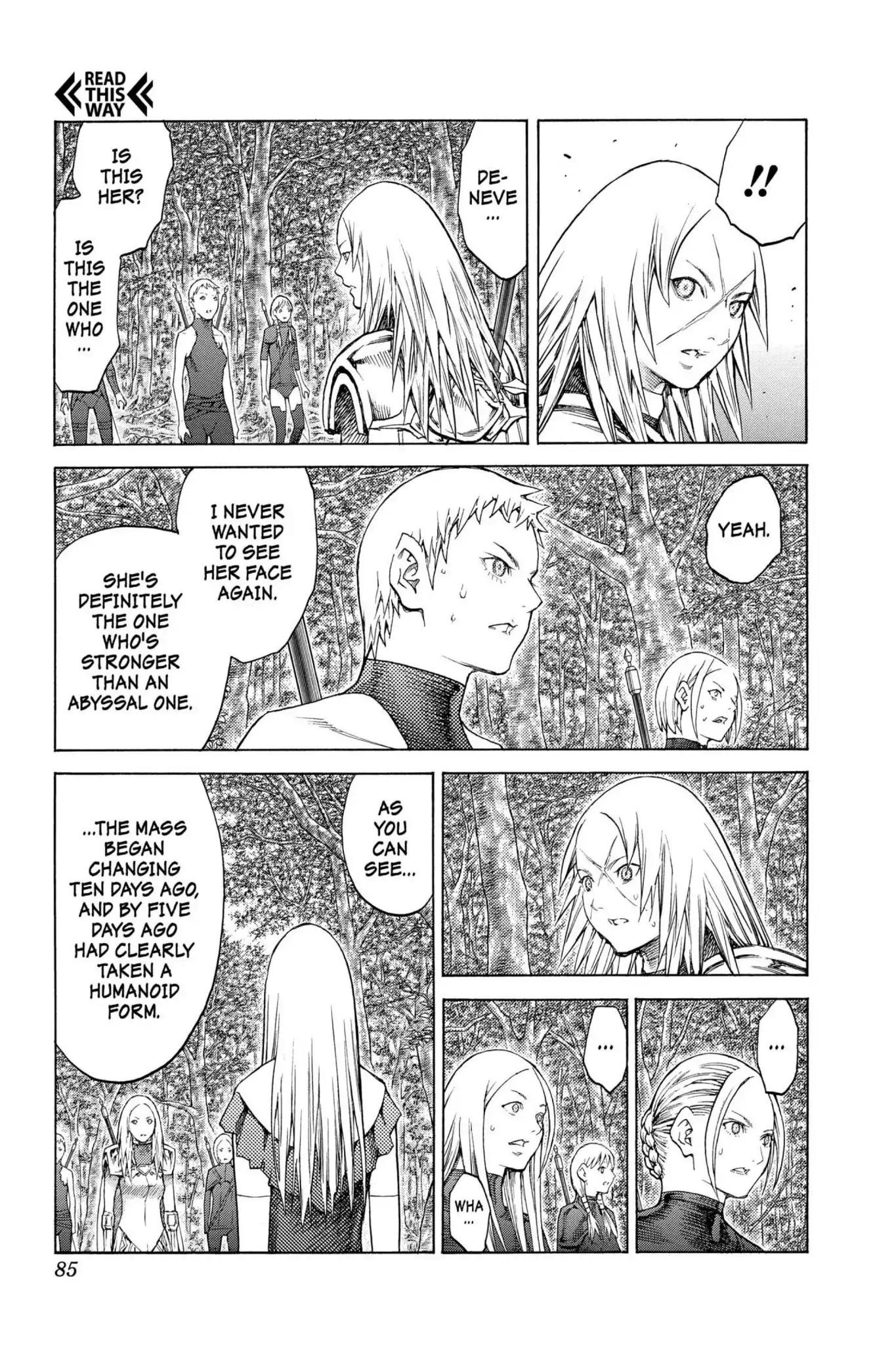Claymore Chapter 128 page 19 - Chapter 128: Vol.23 Scene 128: Mark of the Warrior, Part 1