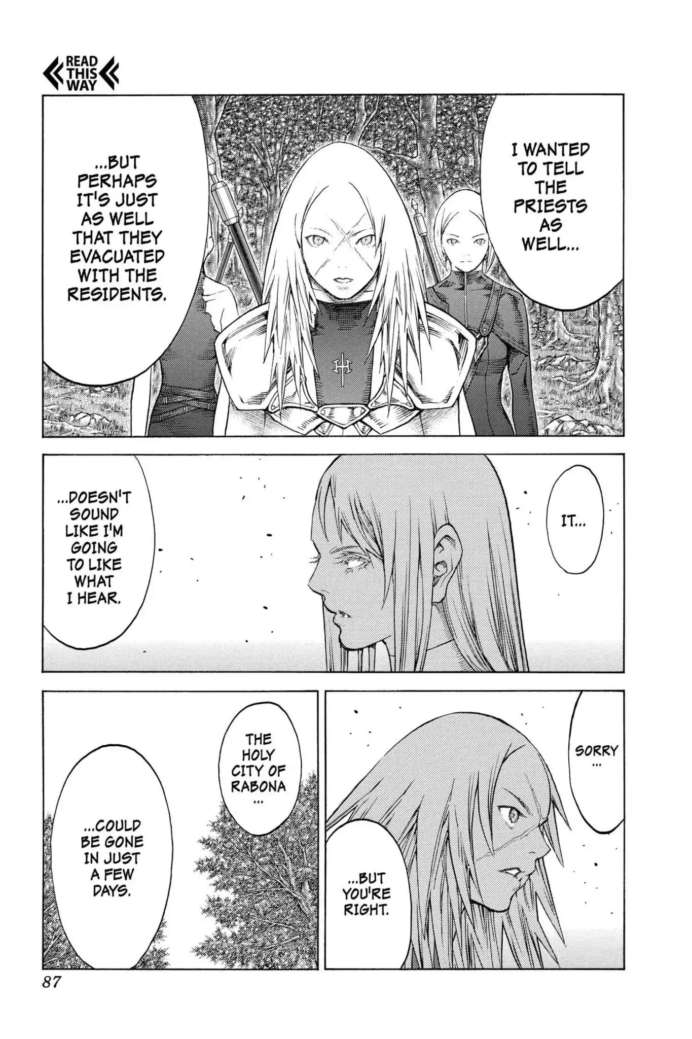 Claymore Chapter 128 page 21 - Chapter 128: Vol.23 Scene 128: Mark of the Warrior, Part 1