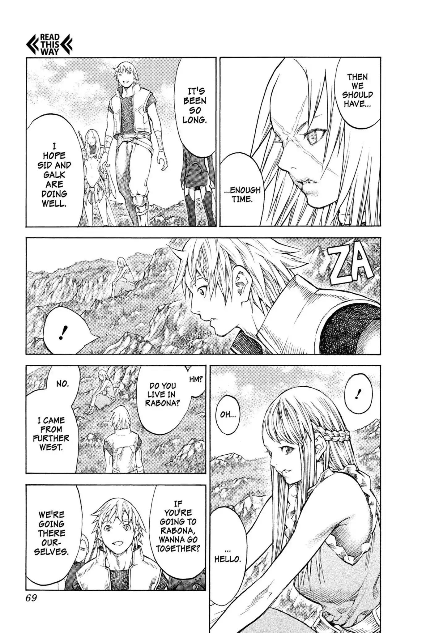 Claymore Chapter 128 page 4 - Chapter 128: Vol.23 Scene 128: Mark of the Warrior, Part 1