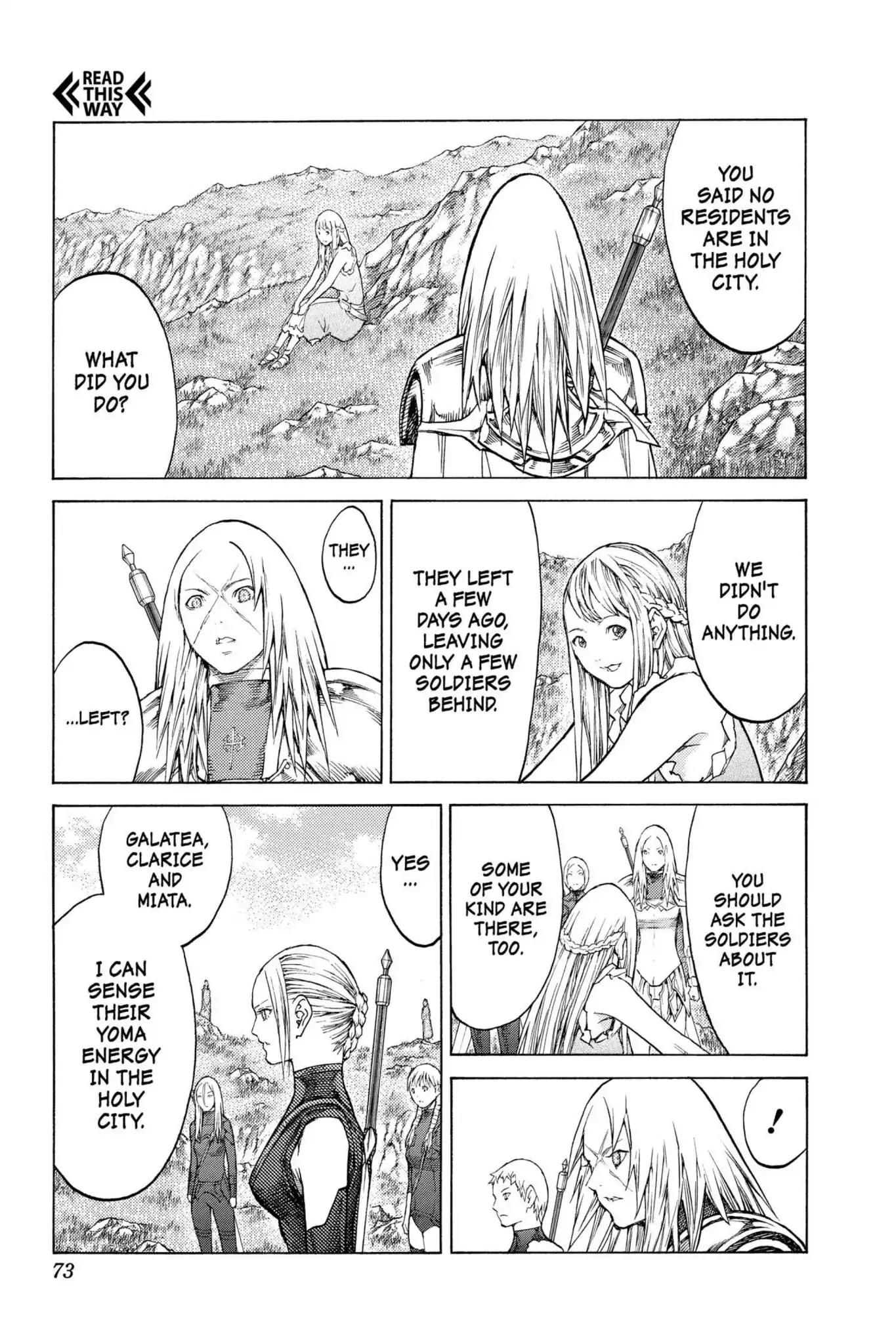 Claymore Chapter 128 page 8 - Chapter 128: Vol.23 Scene 128: Mark of the Warrior, Part 1