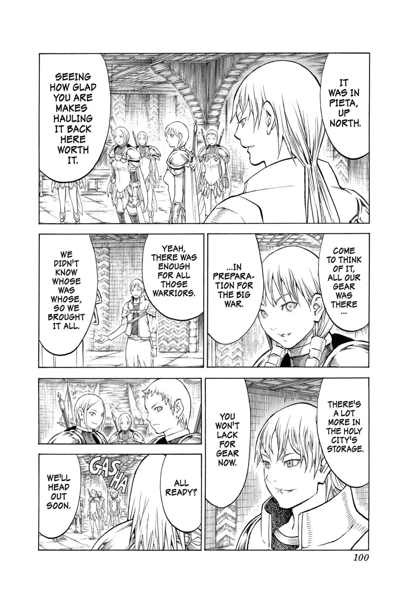 Claymore Chapter 129 page 3 - Chapter 129: Vol.23 Scene 129: Mark of the Warrior, Part 2