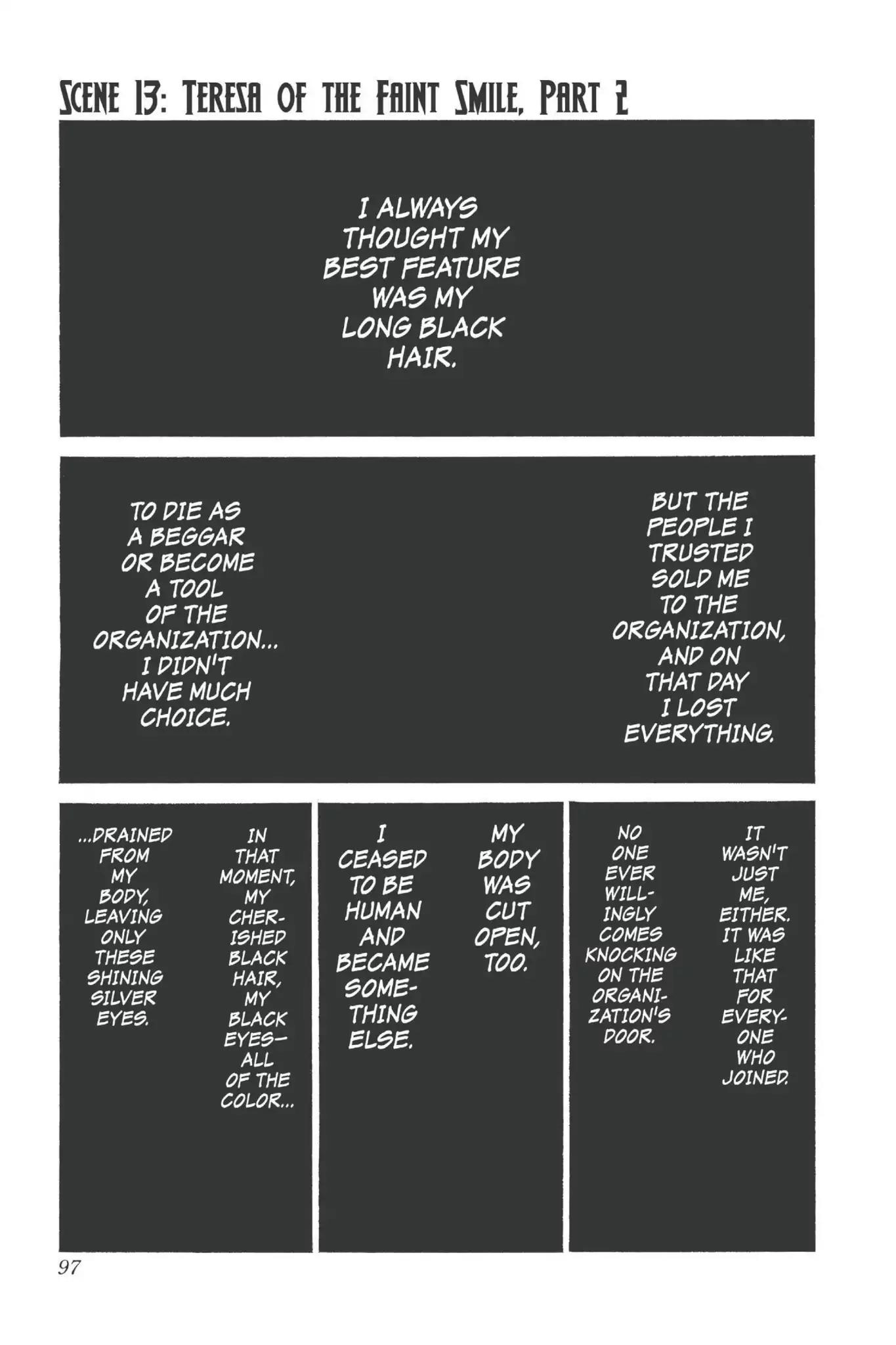Claymore Chapter 13 page 1 - Chapter 13: Vol.3 Scene 13: Teresa of the Faint Smile, Part 2