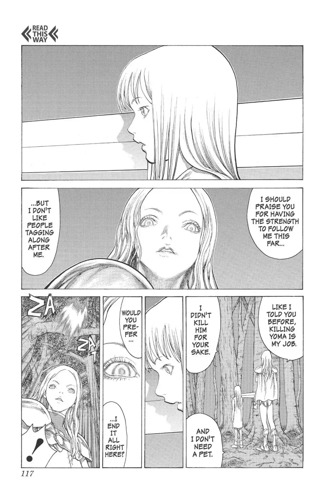 Claymore Chapter 13 page 20 - Chapter 13: Vol.3 Scene 13: Teresa of the Faint Smile, Part 2