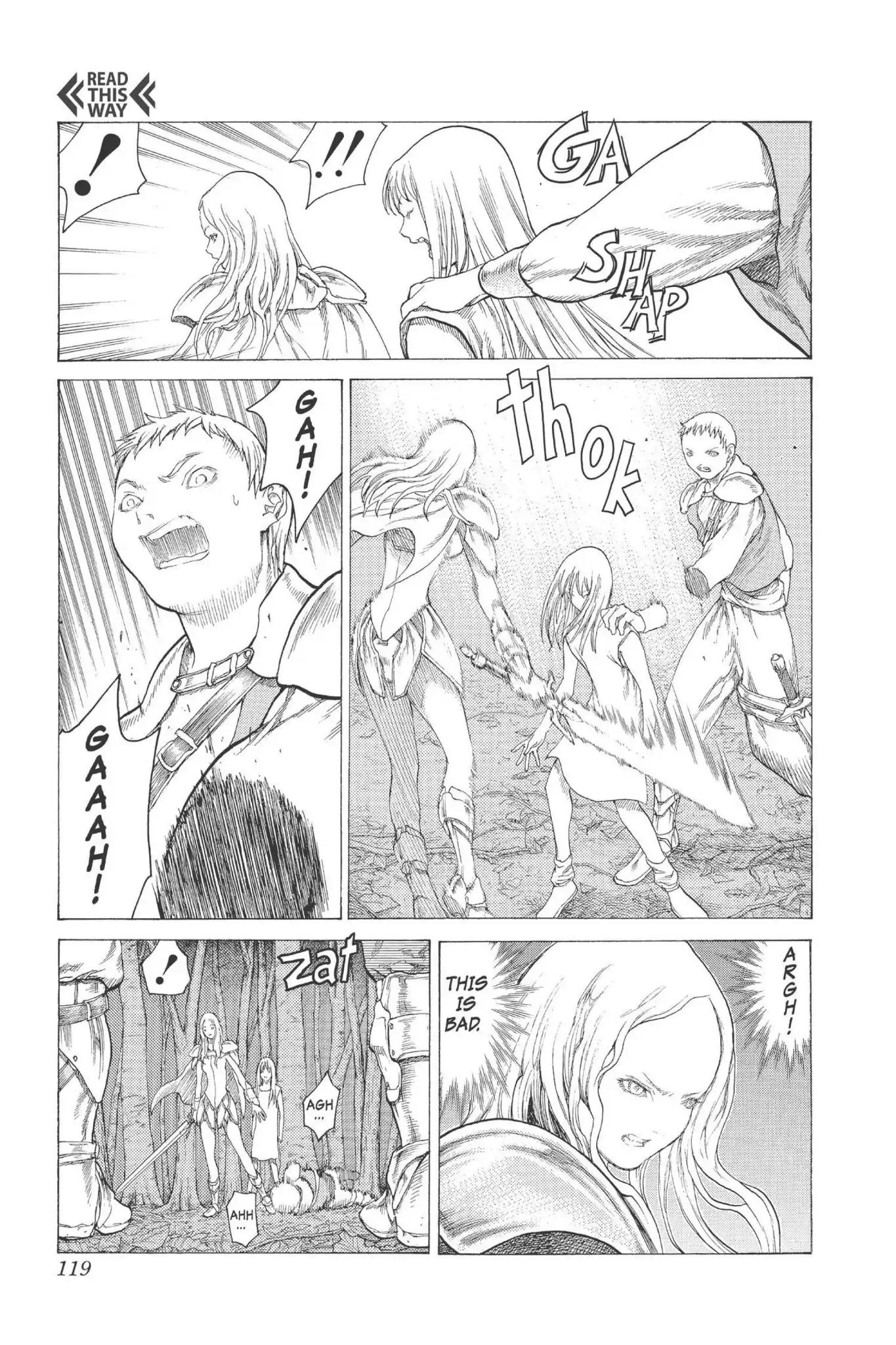 Claymore Chapter 13 page 22 - Chapter 13: Vol.3 Scene 13: Teresa of the Faint Smile, Part 2