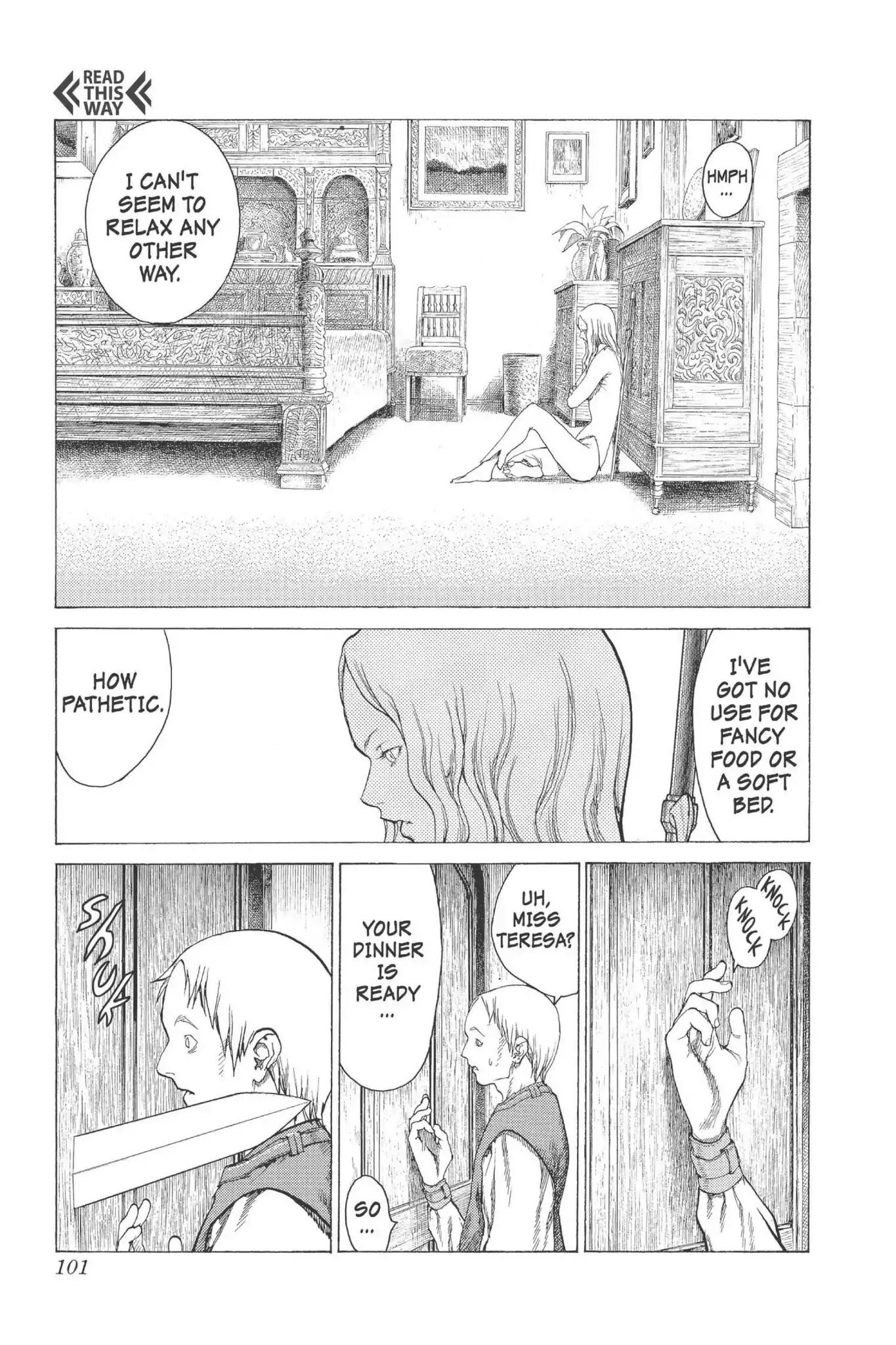 Claymore Chapter 13 page 4 - Chapter 13: Vol.3 Scene 13: Teresa of the Faint Smile, Part 2