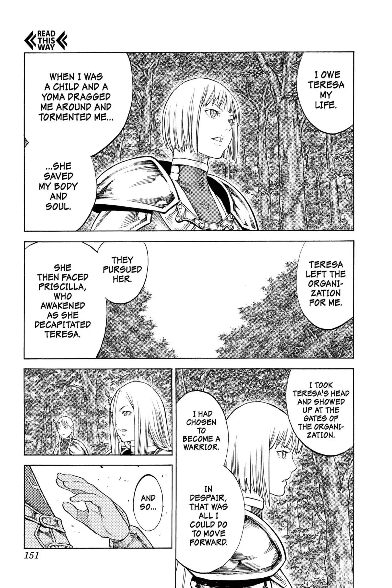 Claymore Chapter 130 page 19 - Chapter 130: Vol.23 Scene 130: Mark of the Warrior, Part 3
