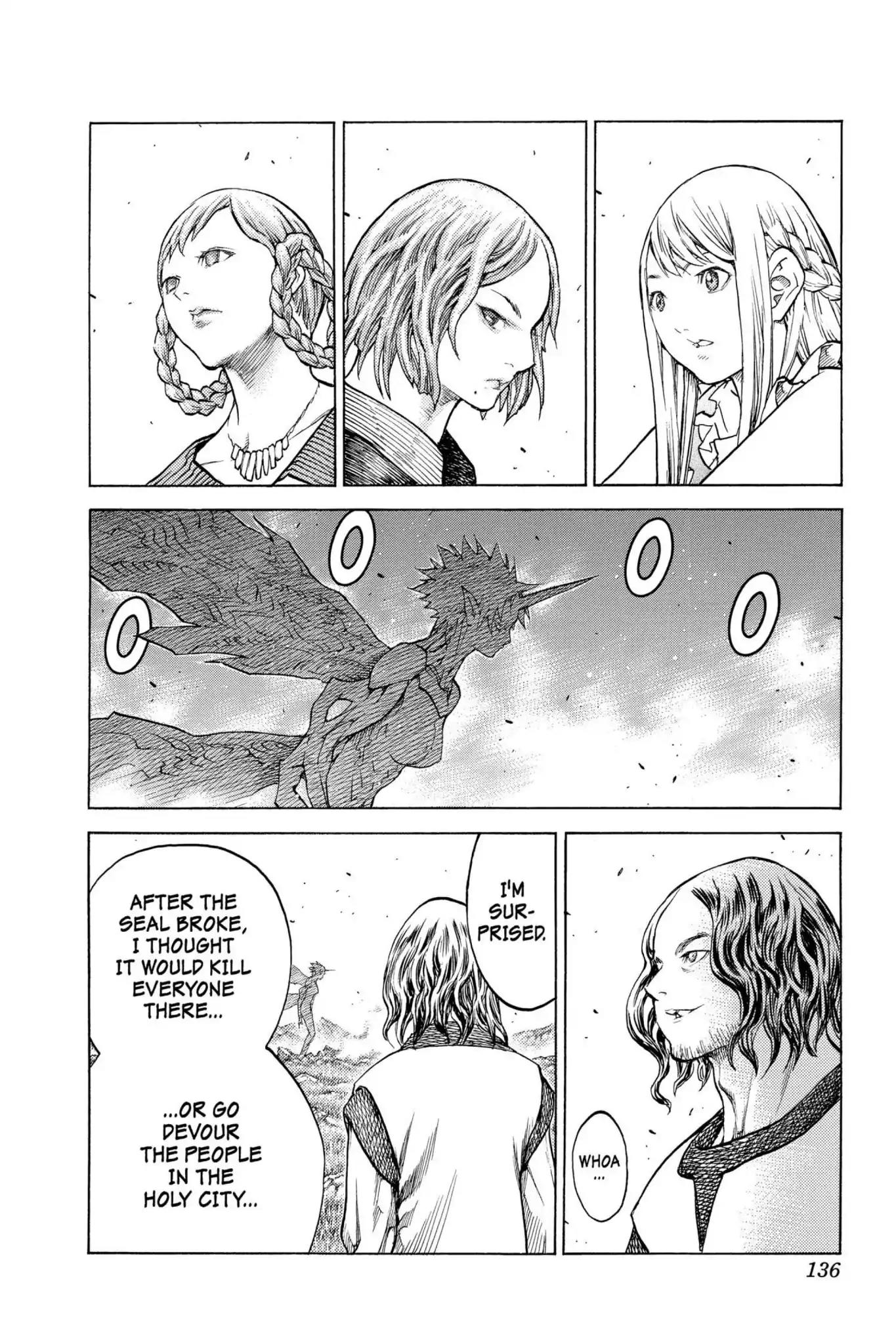 Claymore Chapter 130 page 5 - Chapter 130: Vol.23 Scene 130: Mark of the Warrior, Part 3