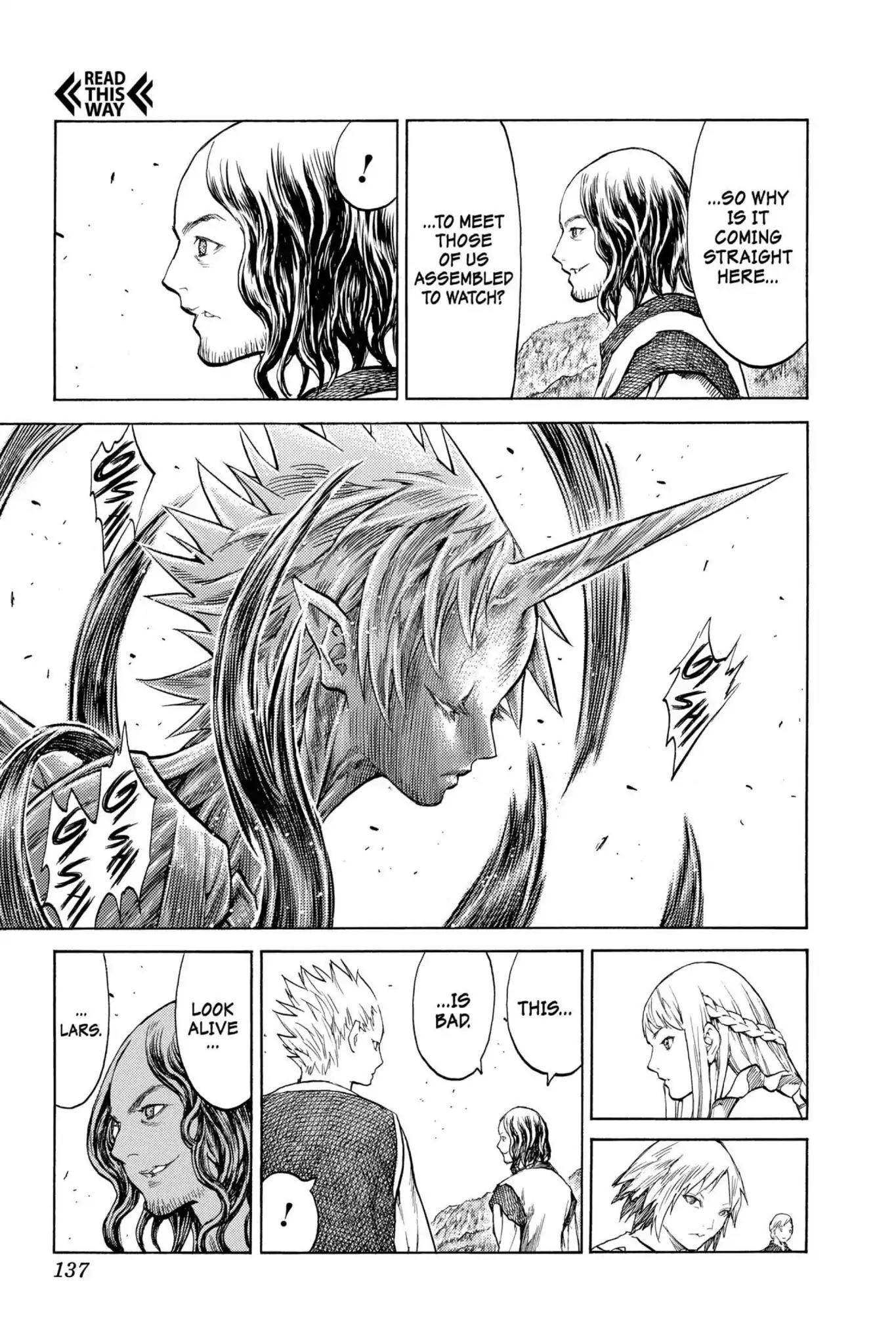 Claymore Chapter 130 page 6 - Chapter 130: Vol.23 Scene 130: Mark of the Warrior, Part 3