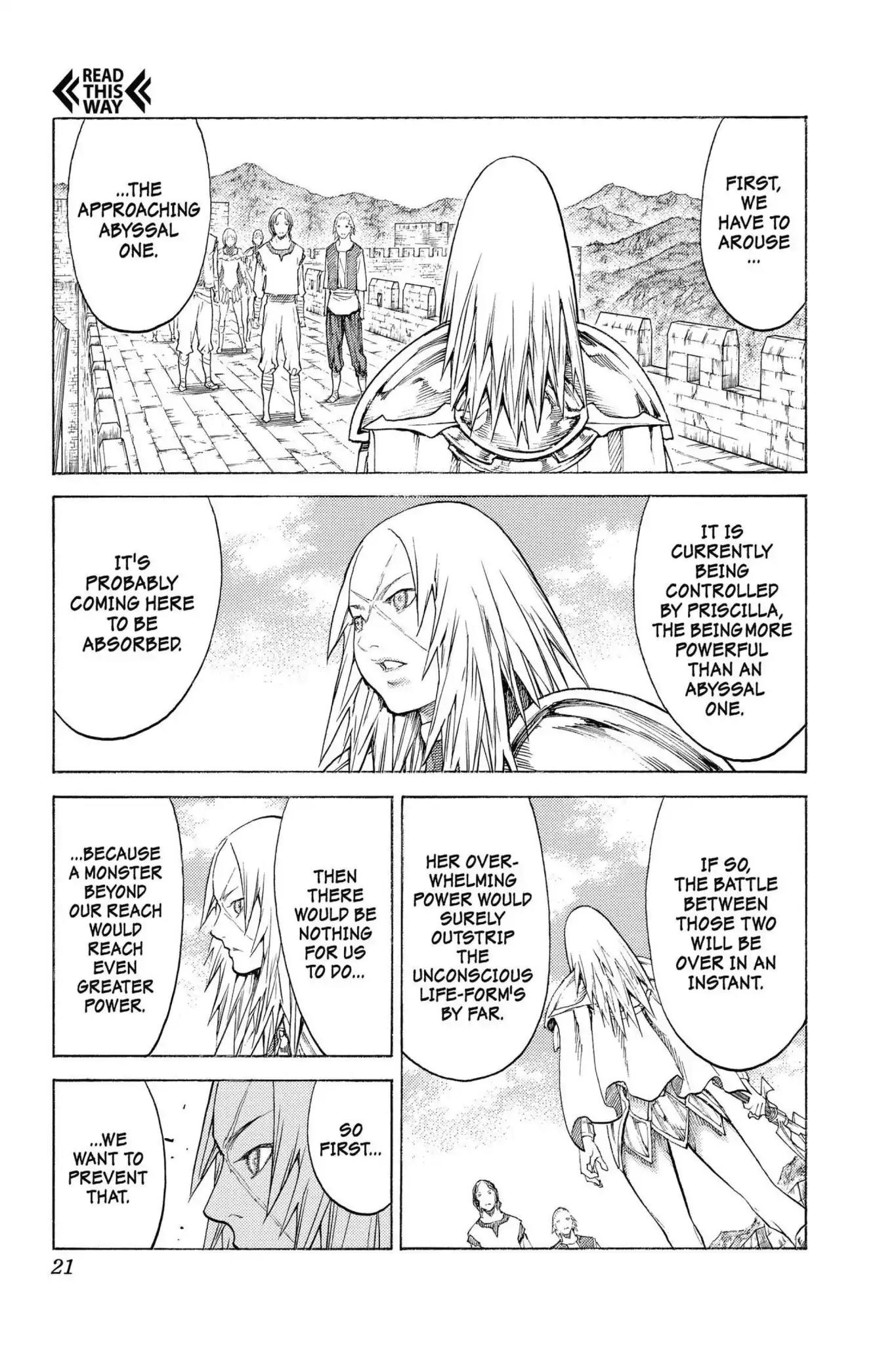 Claymore Chapter 132 page 21 - Chapter 132: Vol.24 Scene 132: Mark of the Warrior, Part 5