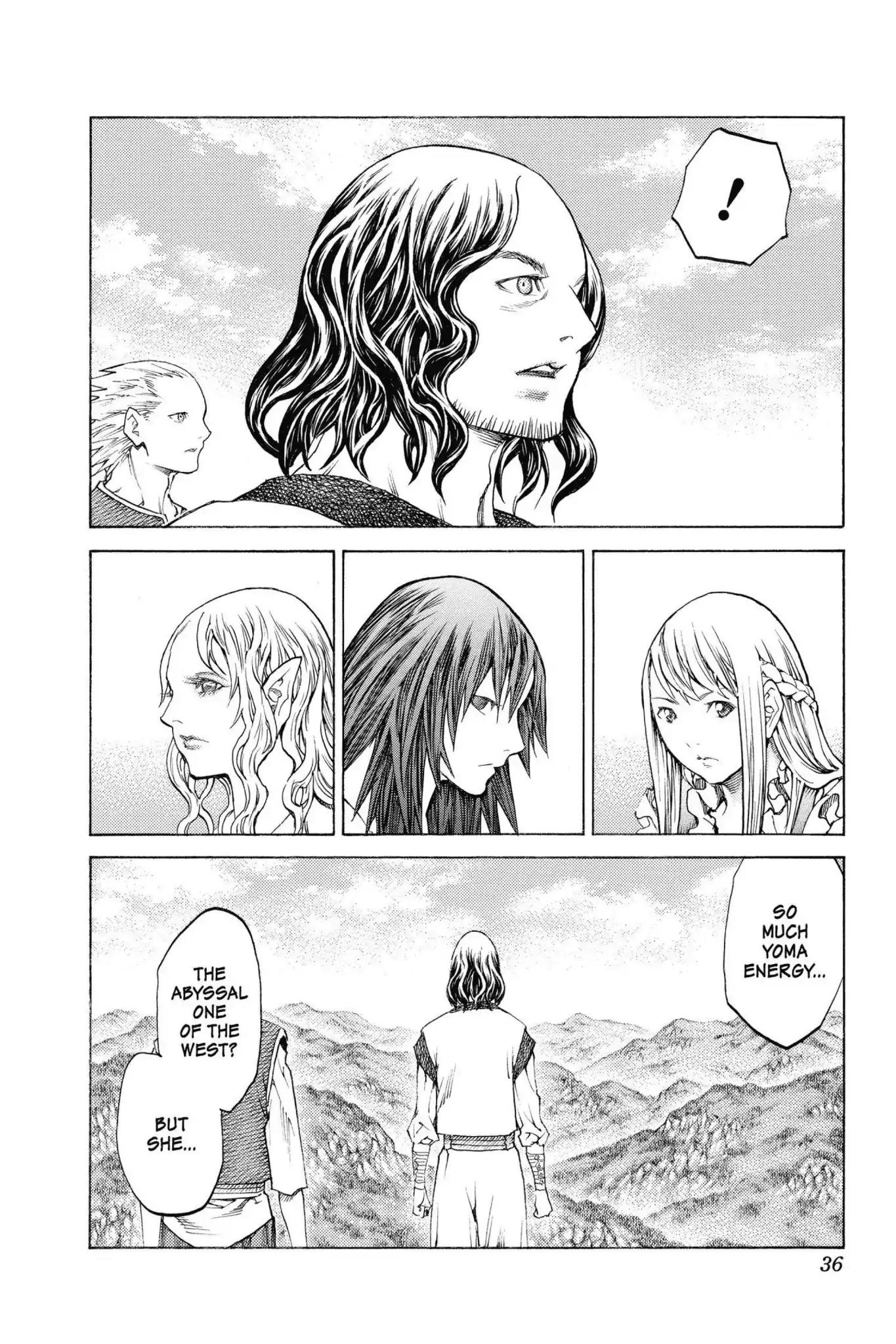 Claymore Chapter 132 page 34 - Chapter 132: Vol.24 Scene 132: Mark of the Warrior, Part 5