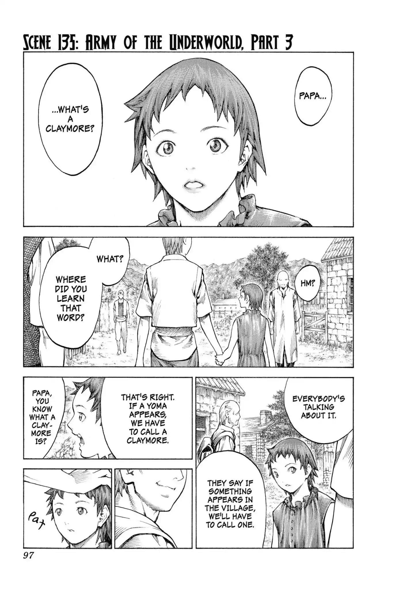 Claymore Chapter 135 page 1 - Chapter 135: Vol.24 Scene 135: Army of the Underworld, Part 3