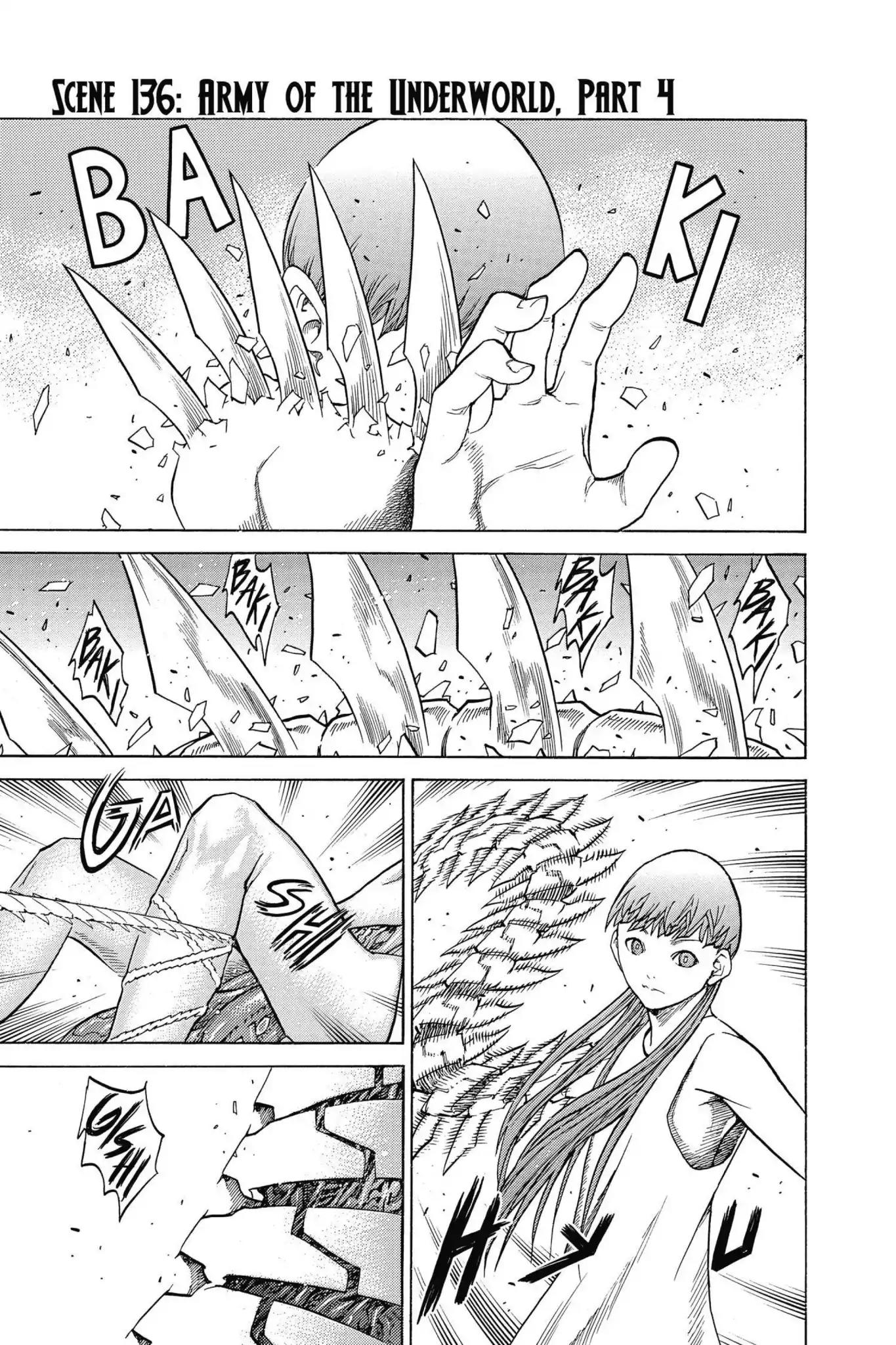 Claymore Chapter 136 page 1 - Chapter 136: Vol.24 Scene 136: Army of the Underworld, Part 4
