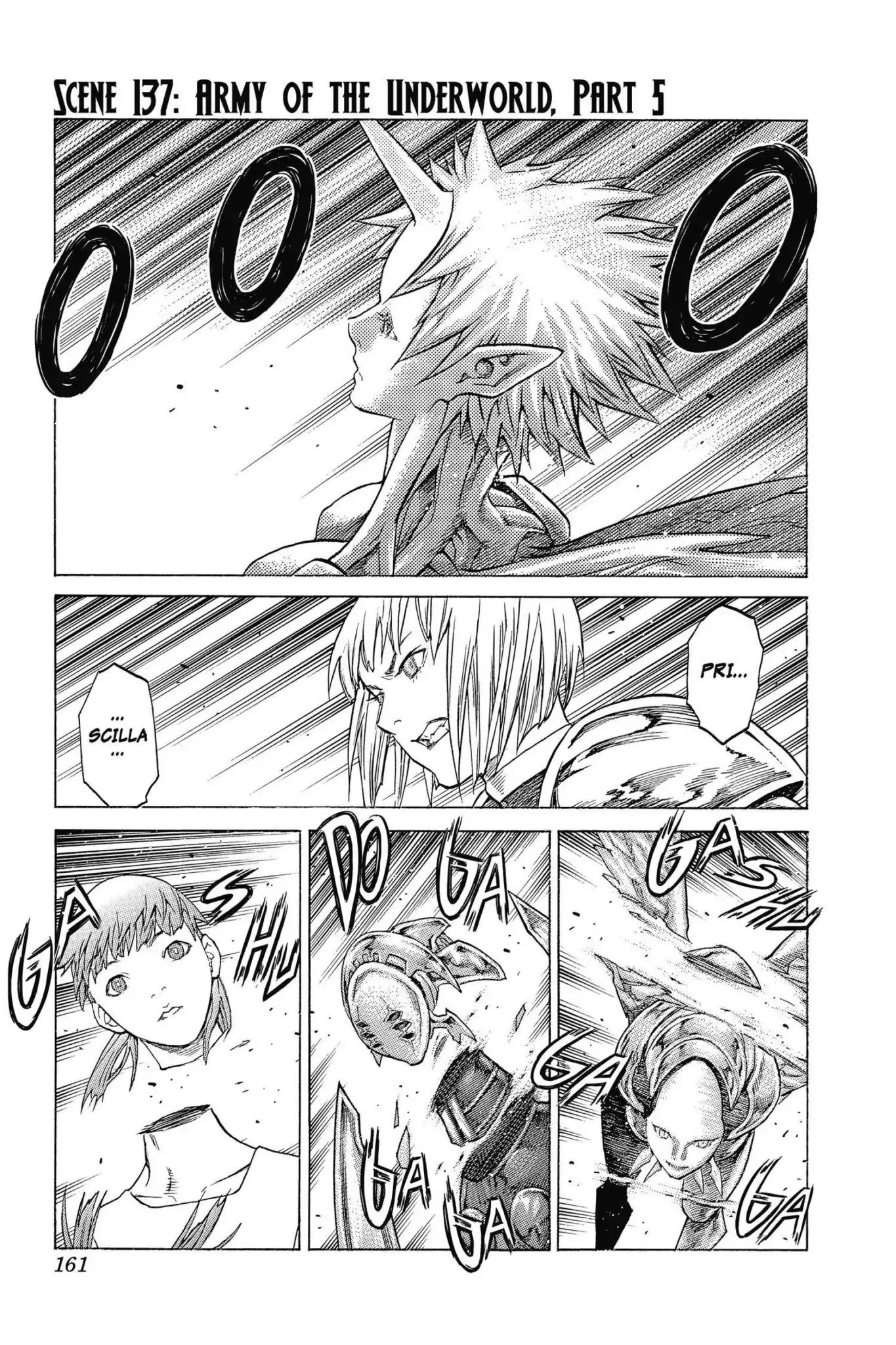Claymore Chapter 137 page 1 - Chapter 137: Vol.24 Scene 137: Army of the Underworld, Part 5