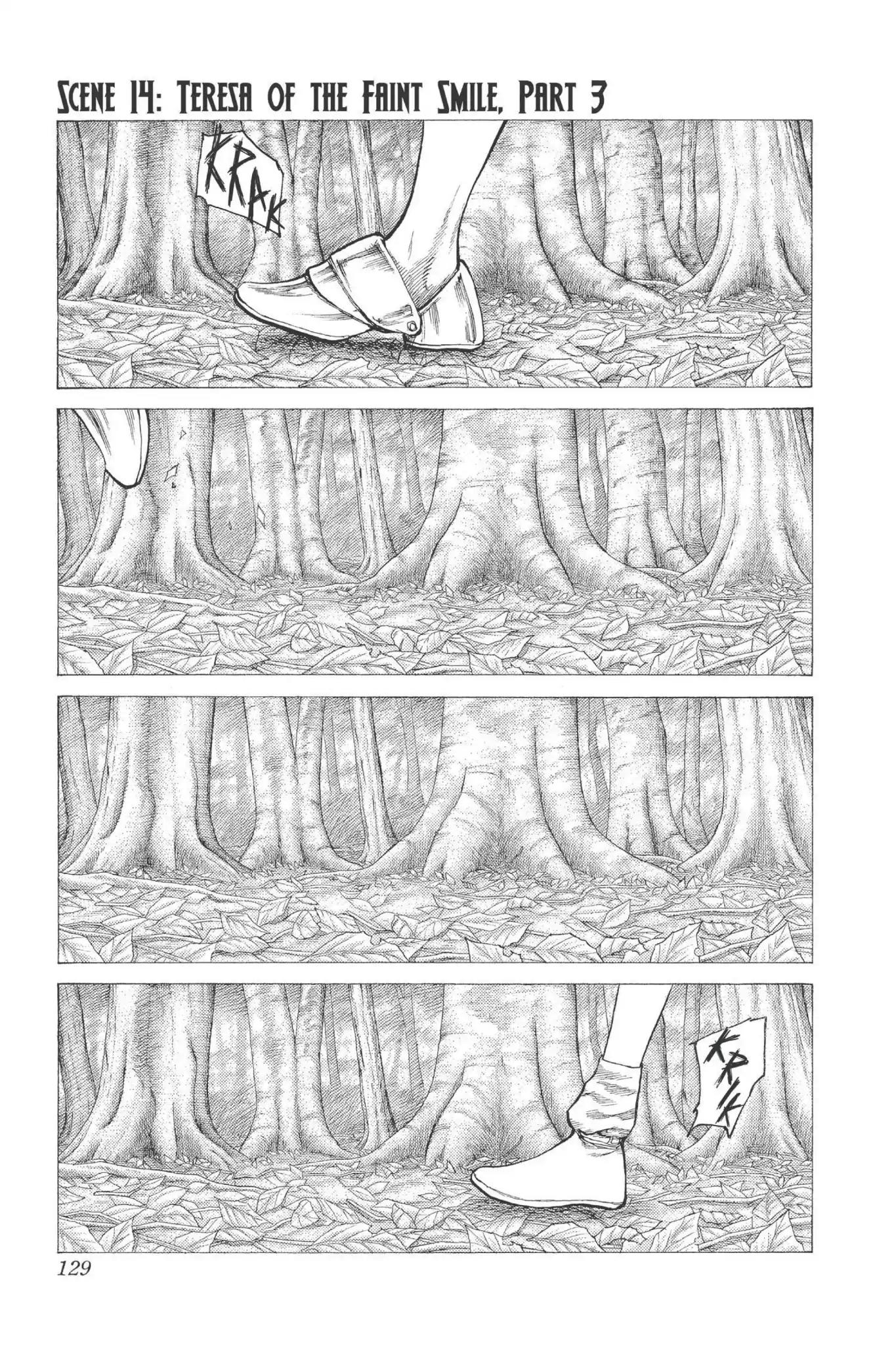 Claymore Chapter 14 page 1 - Chapter 14: Vol.3 Scene 14: Teresa of the Faint Smile, Part 3