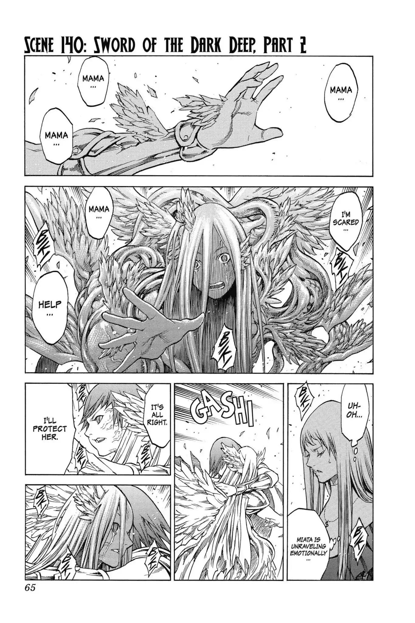 Claymore Chapter 140 page 1 - Chapter 140: Vol.25 Scene 140: Sword of the Dark Deep, Part 2