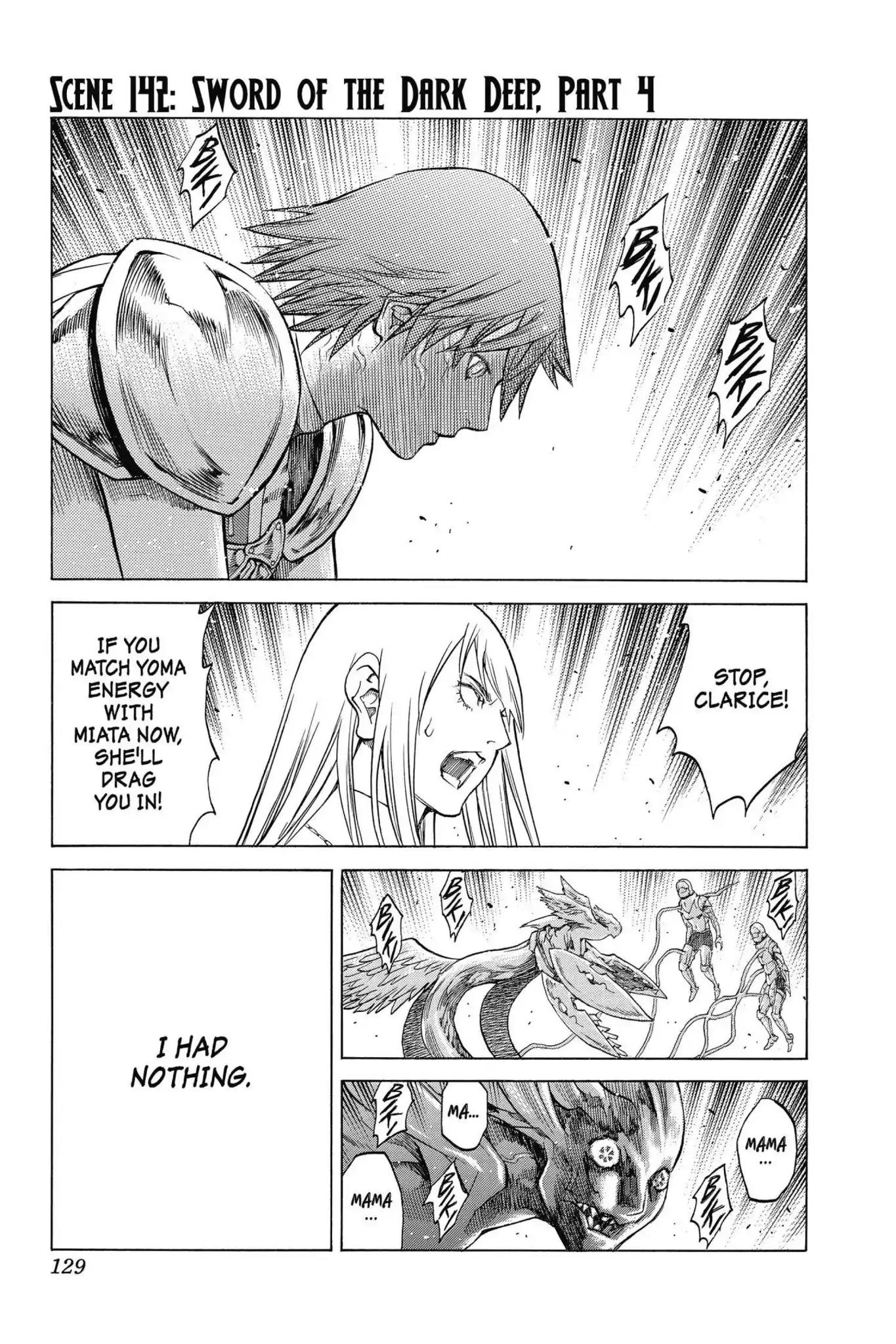 Claymore Chapter 142 page 1 - Chapter 142: Vol.25 Scene 142: Sword of the Dark Deep, Part 4