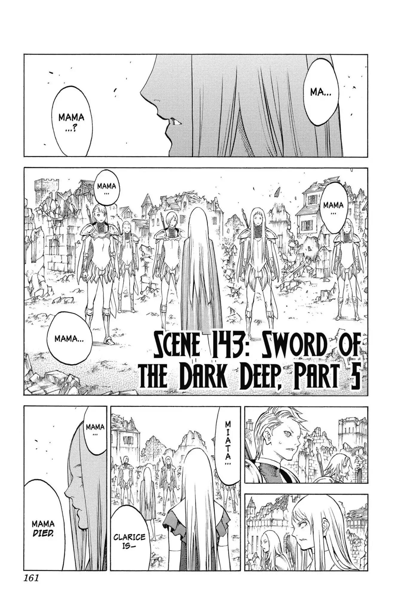 Claymore Chapter 143 page 1 - Chapter 143: Vol.25 Scene 143: Sword of the Dark Deep, Part 5