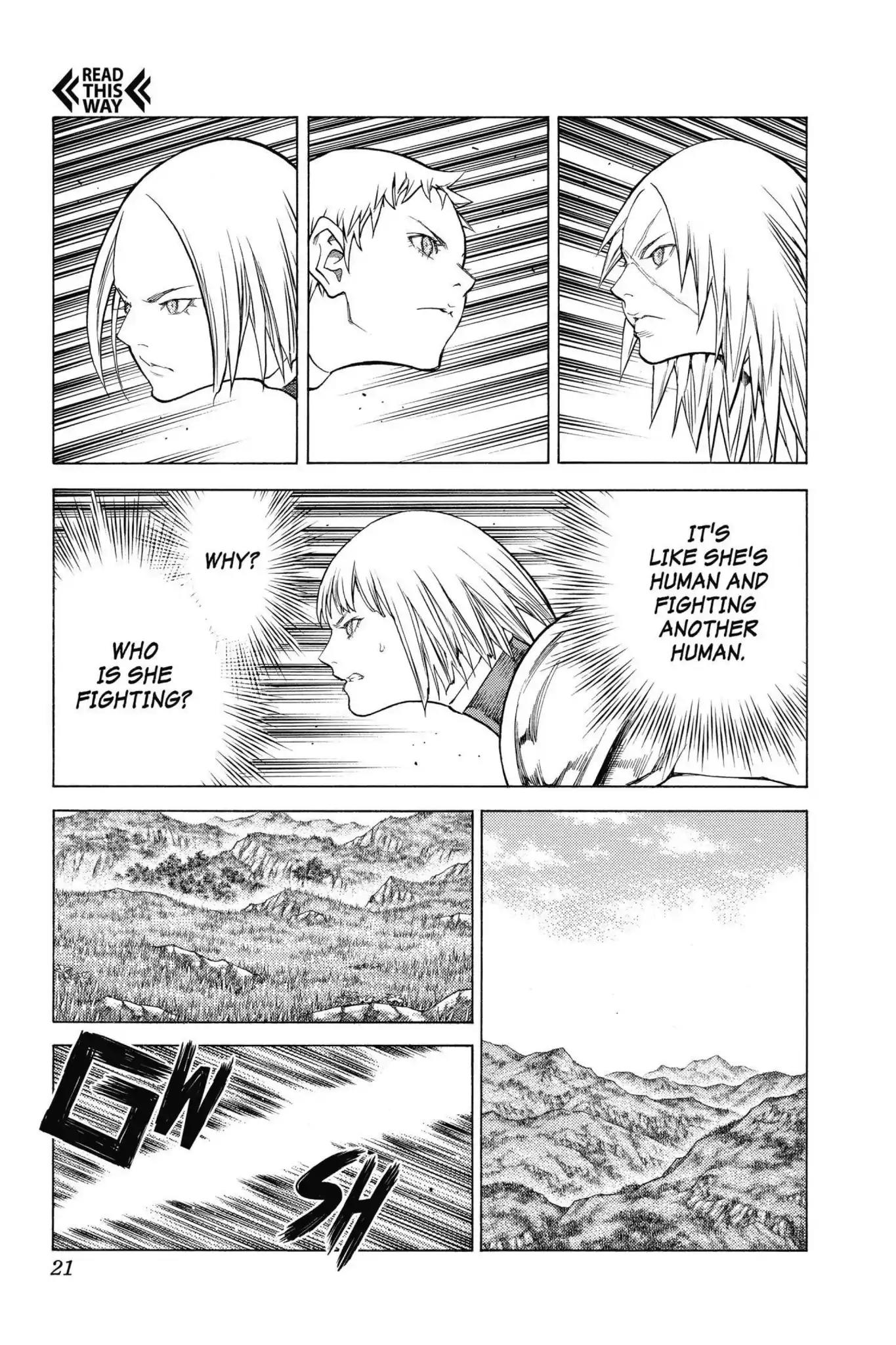 Claymore Chapter 144 page 19 - Chapter 144: Vol.26 Scene 144: A Blade from Far Away, Part 1